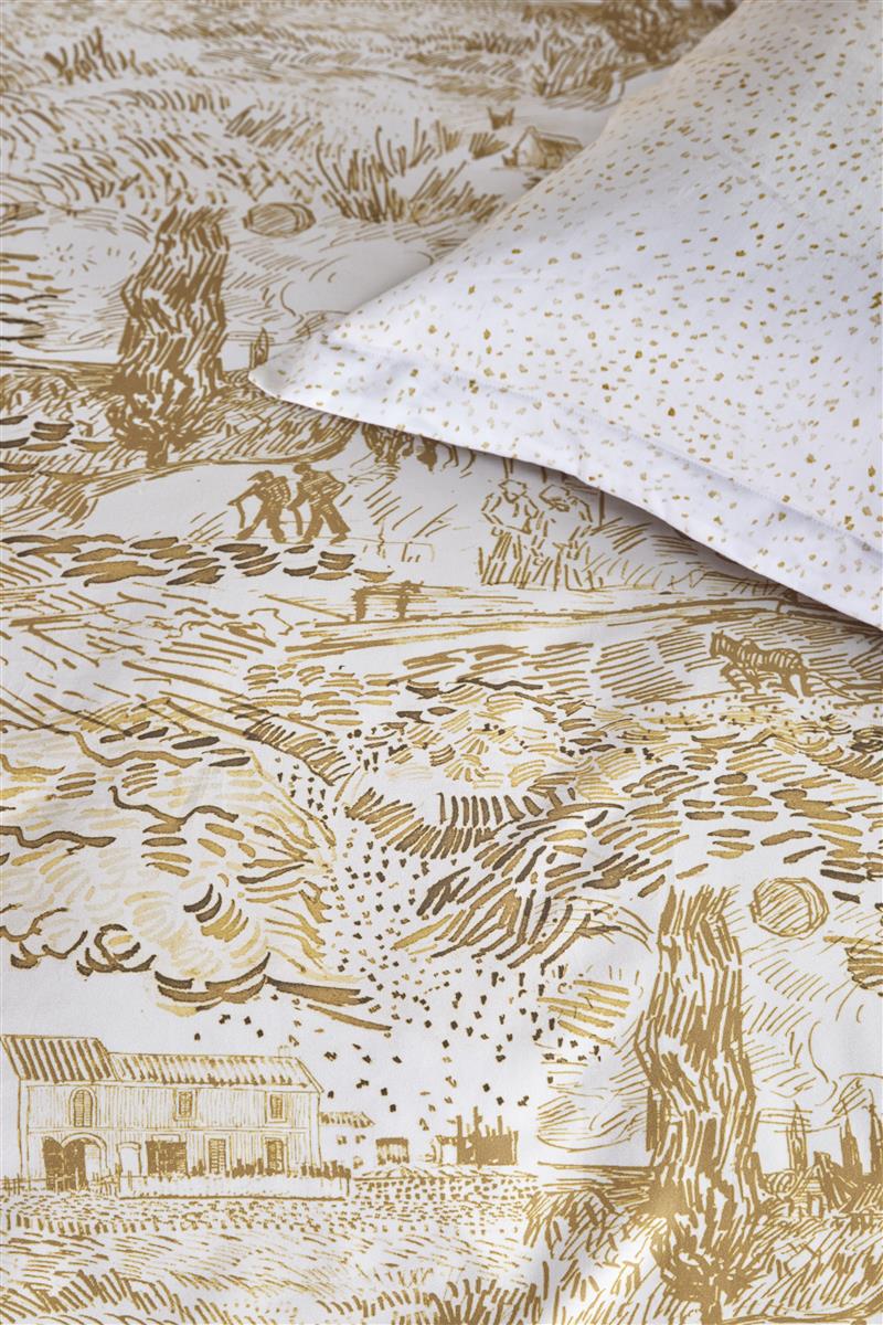 Beddinghouse x Van Gogh Museum Champs de Semis duvet cover - Ochre