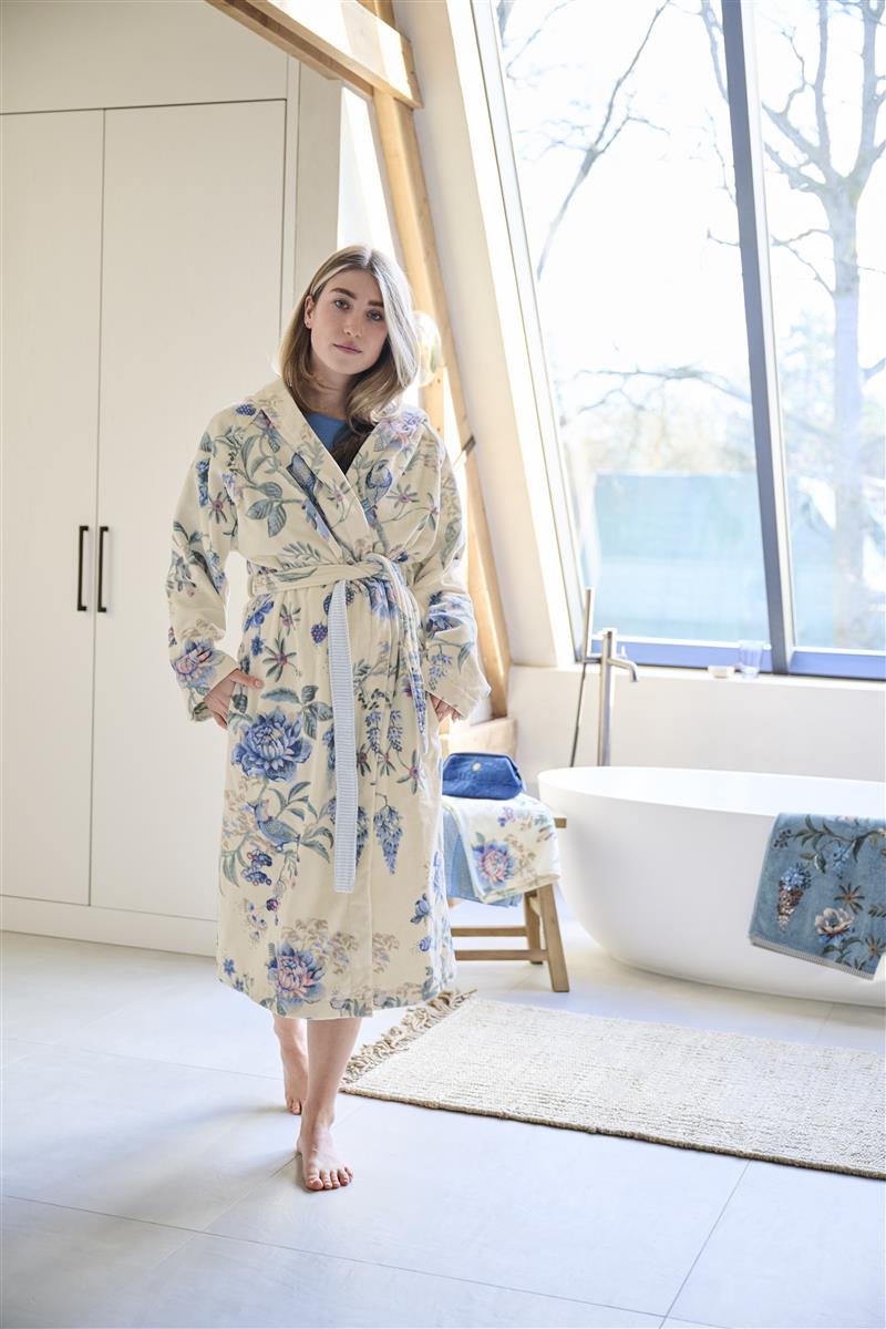 Pip Studio Secret Garden Bathrobe - WhiteBlue