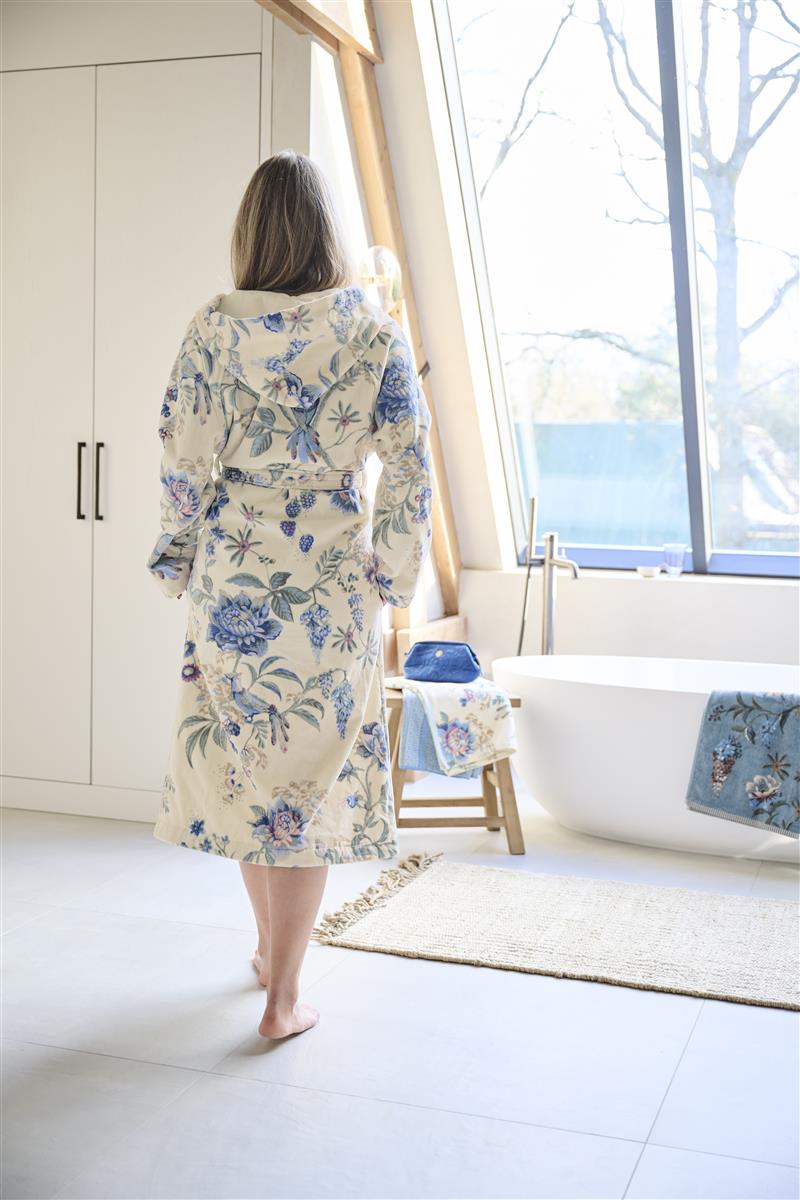 Pip Studio Secret Garden Bathrobe - WhiteBlue