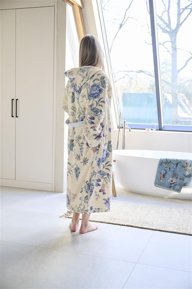 Pip Studio Secret Garden Bathrobe - WhiteBlue