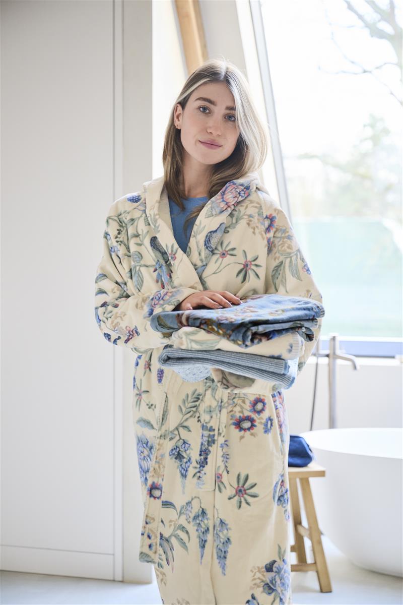 Pip Studio Secret Garden Bathrobe - WhiteBlue