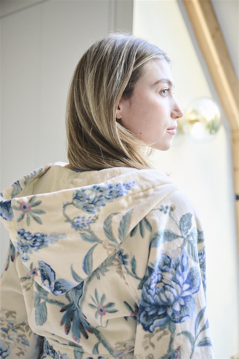 Pip Studio Secret Garden Bathrobe - WhiteBlue