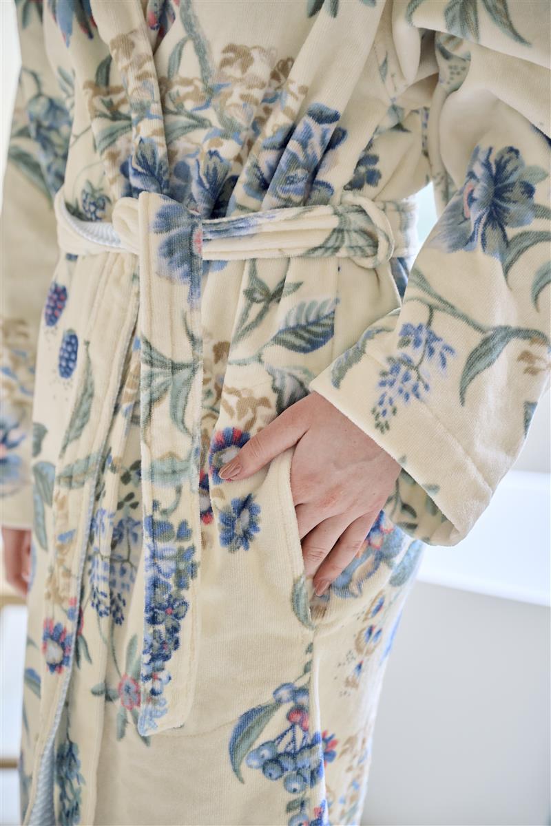 Pip Studio Secret Garden Bathrobe - WhiteBlue