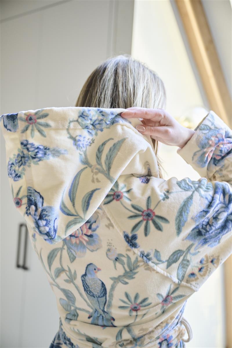Pip Studio Secret Garden Bathrobe - WhiteBlue