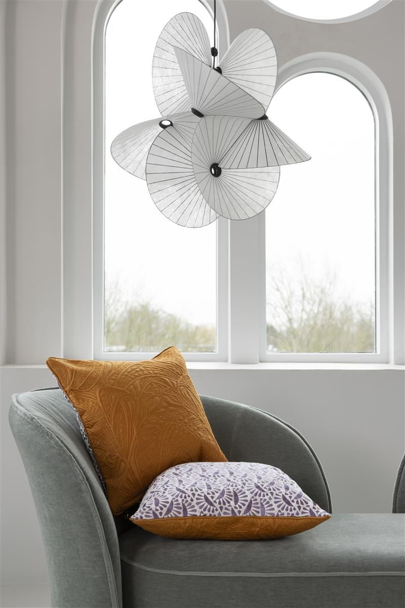 MOOOI Woodblock Beetle Square Decoratiekussen - Lichtpaars