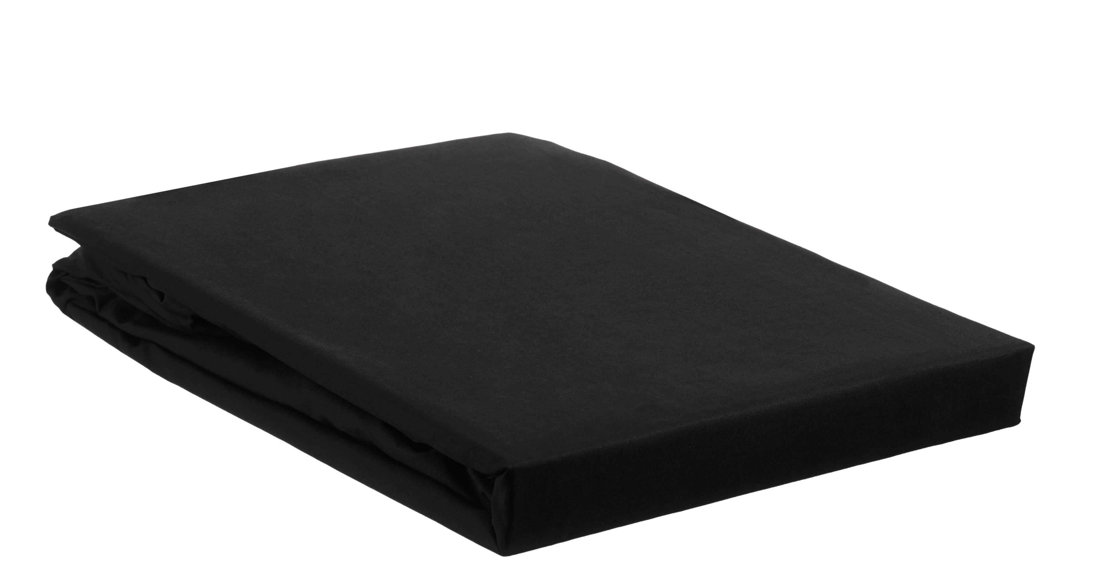 Ambiante Split Topper Fitted Sheet - Cotton - Black
