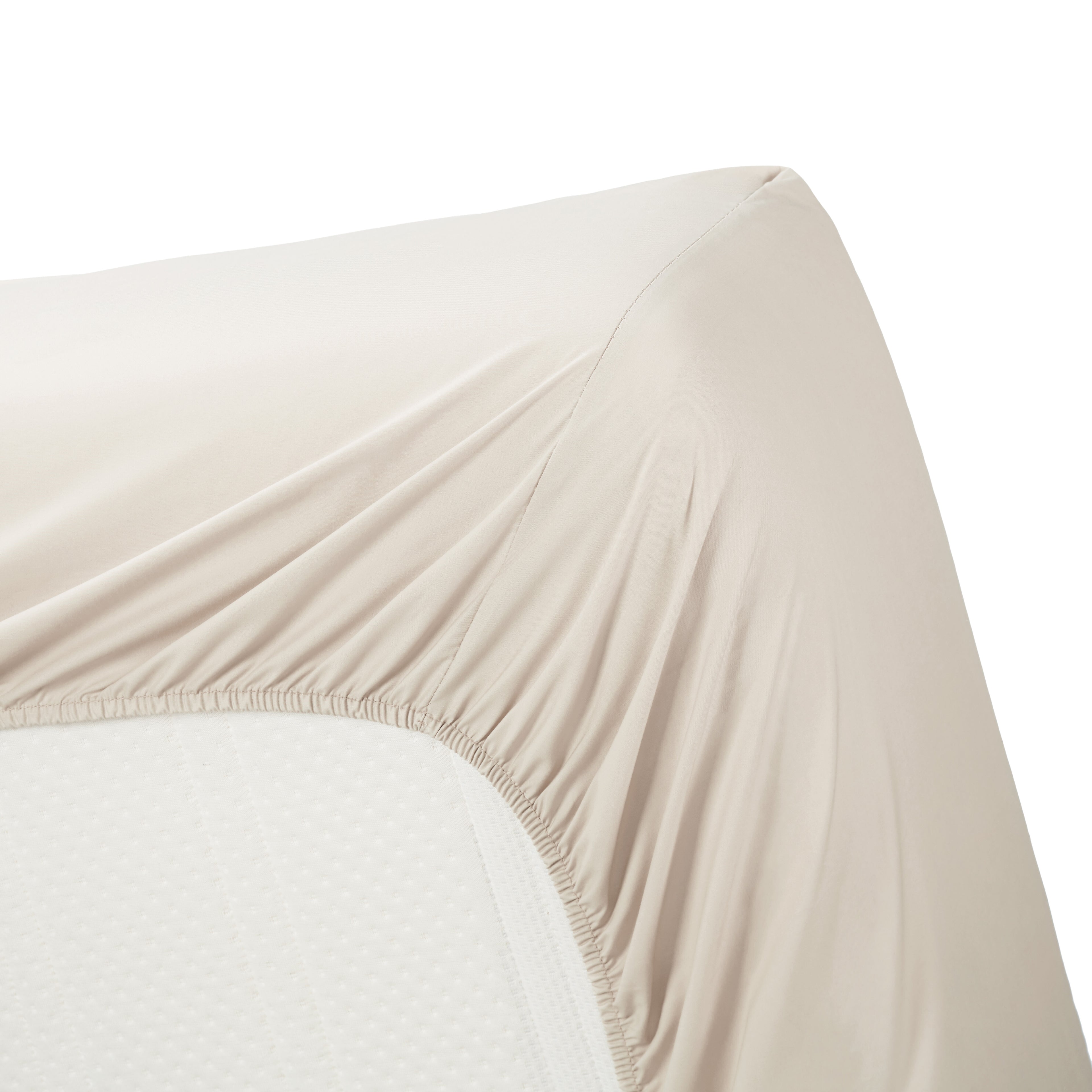 Ambiante Split Topper Fitted Sheet - Cotton - Sand