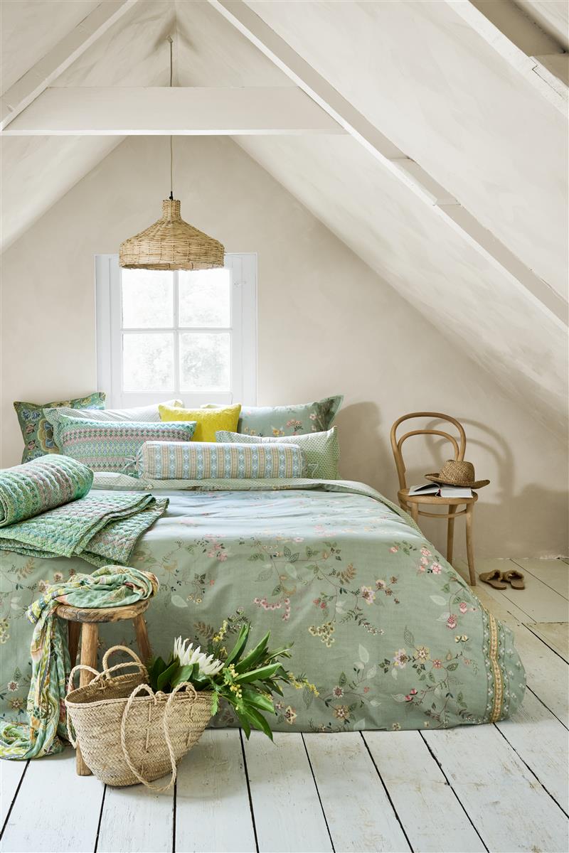 Pip Studio Kili Flower dekbedovertrek - Groen