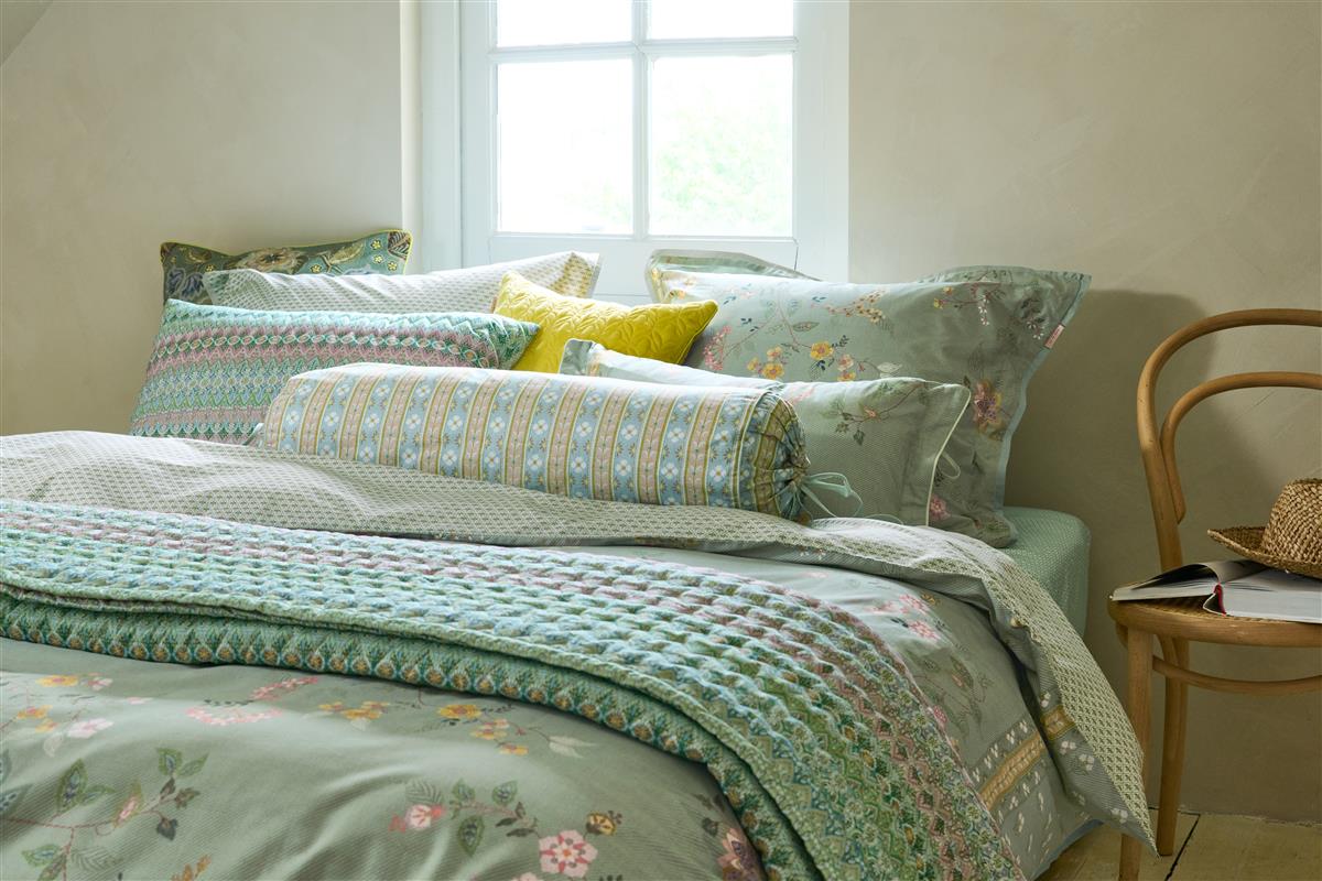 Pip Studio Kili Flower dekbedovertrek - Groen