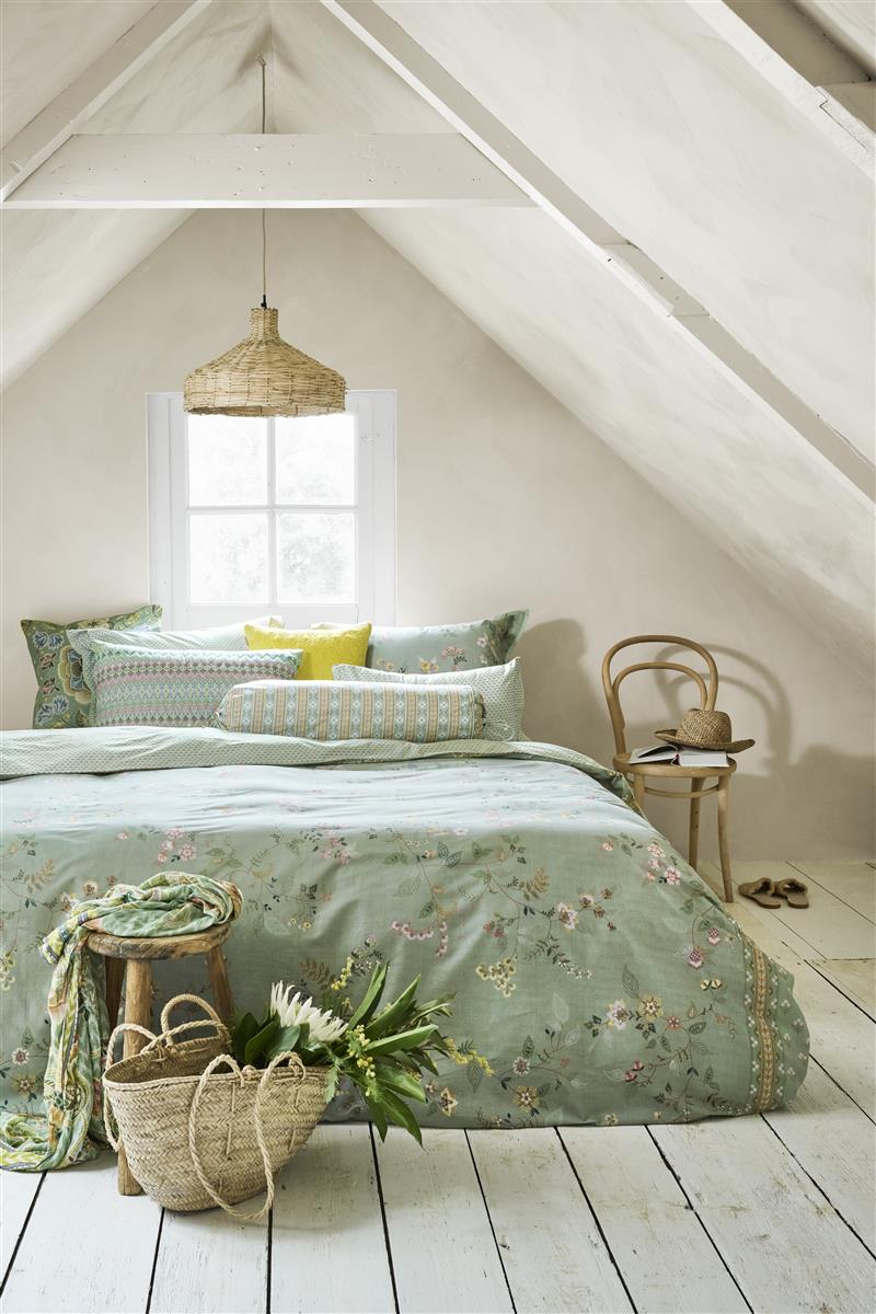 Pip Studio Kili Flower dekbedovertrek - Groen