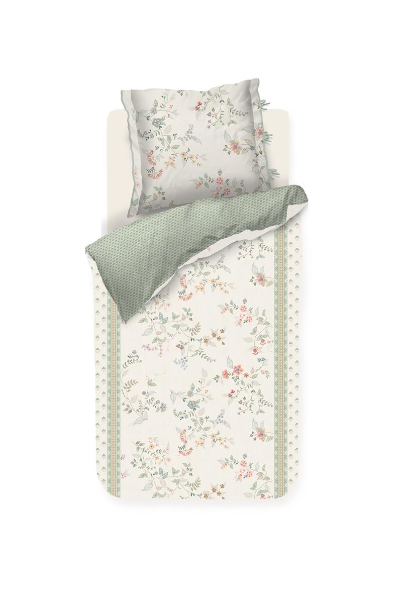 Pip Studio Kili Flower dekbedovertrek - Wit