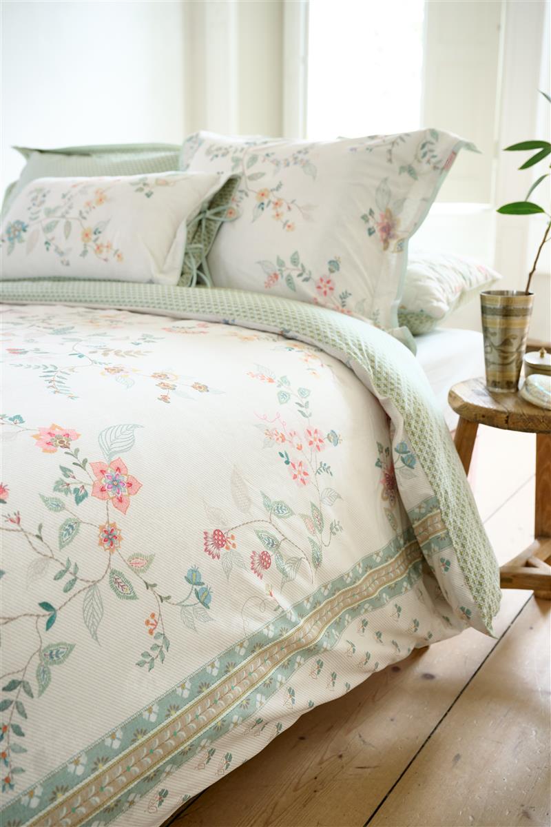 Pip Studio Kili Flower dekbedovertrek - Wit