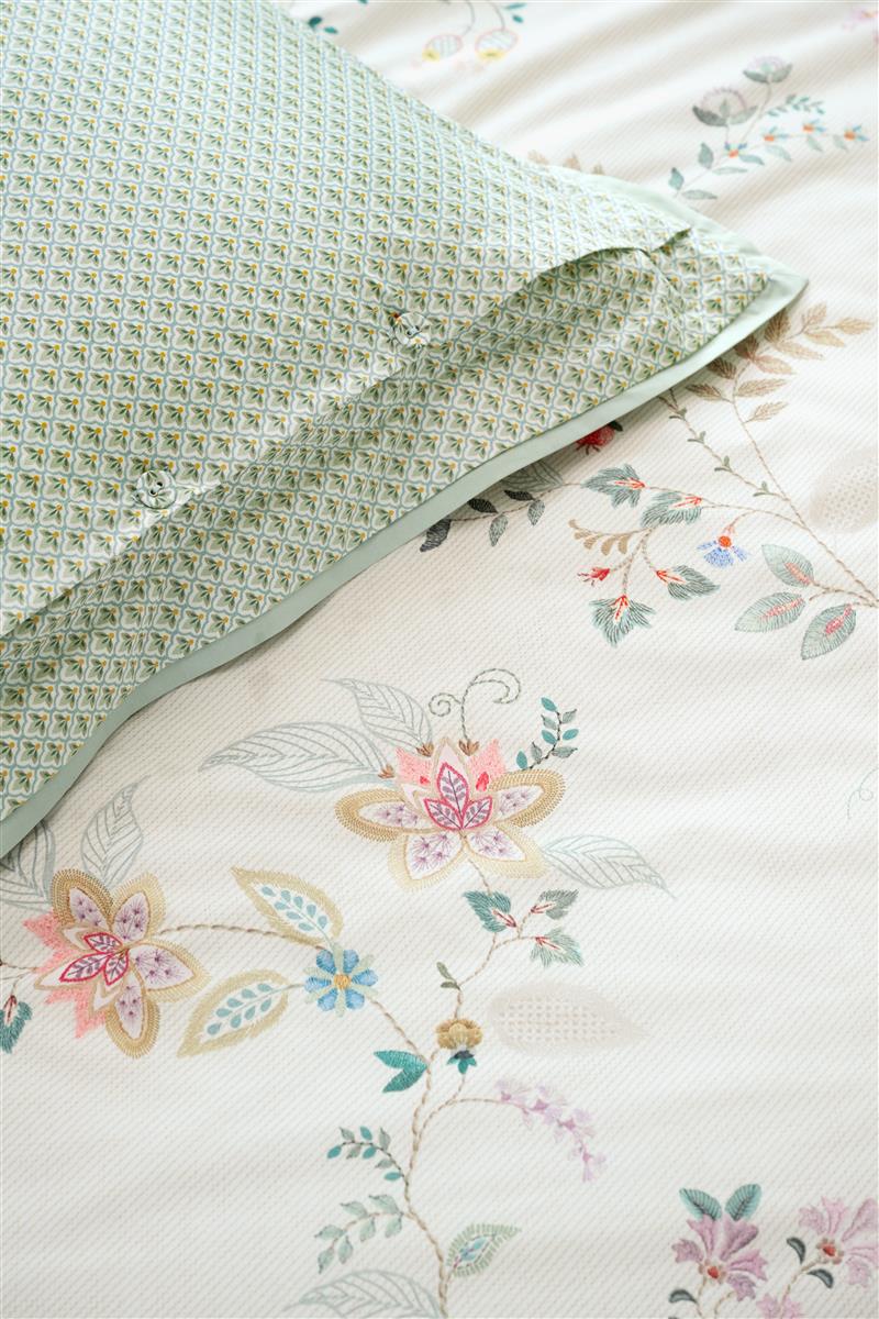 Pip Studio Kili Flower dekbedovertrek - Wit