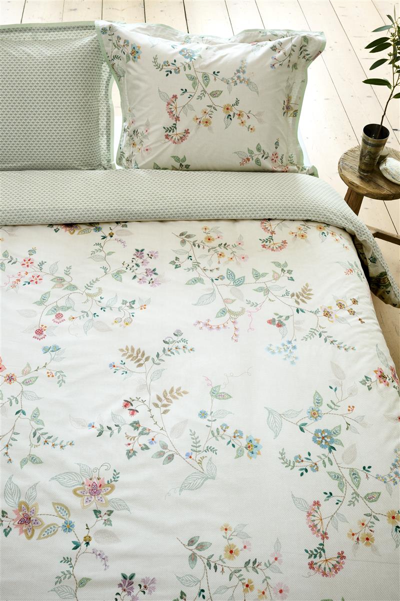 Pip Studio Kili Flower dekbedovertrek - Wit
