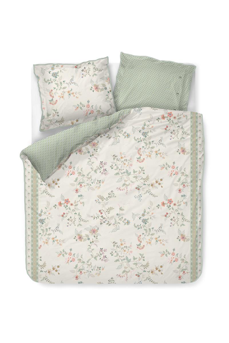 Pip Studio Kili Flower dekbedovertrek - Wit