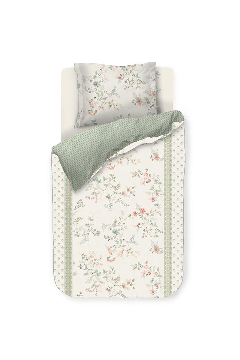 Pip Studio Kili Flower dekbedovertrek - Wit