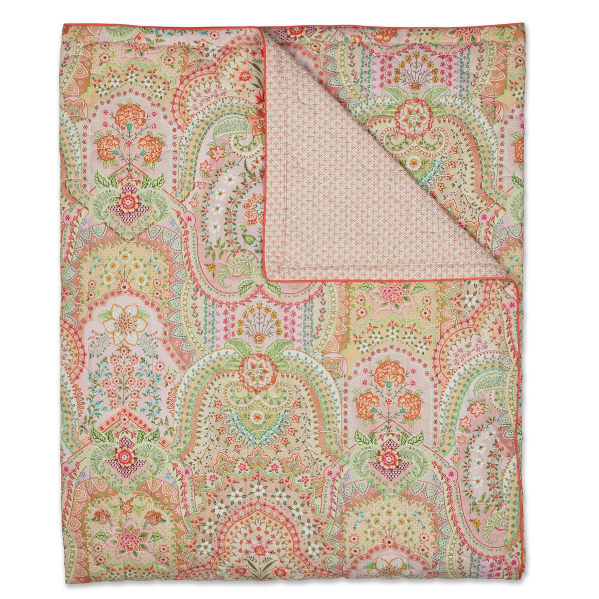 Pip Studio Jabali Flower Quilt Sprei - Koraalrood