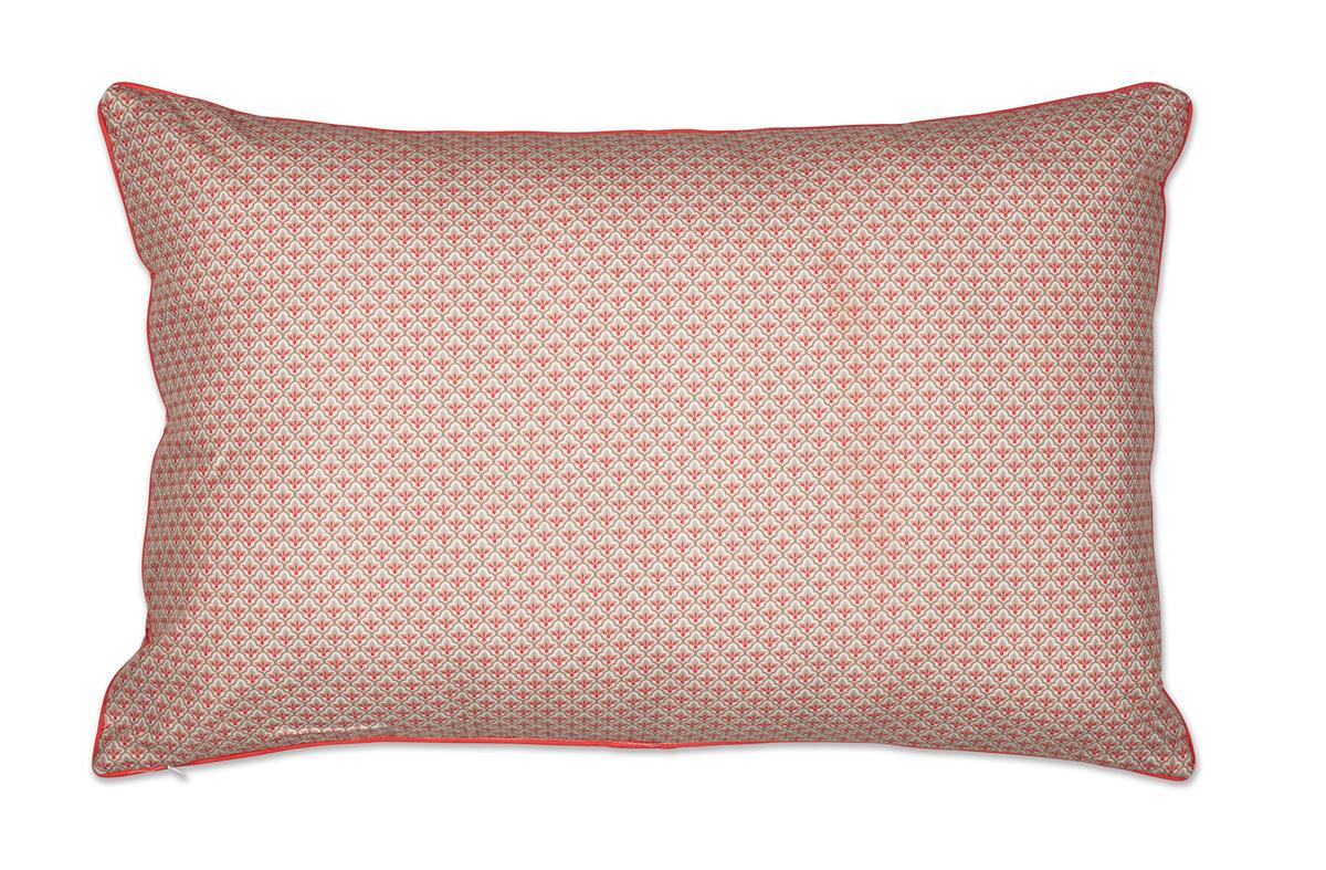 Pip Studio Jabali Flower Quilted Decoratiekussen - Koraalrood