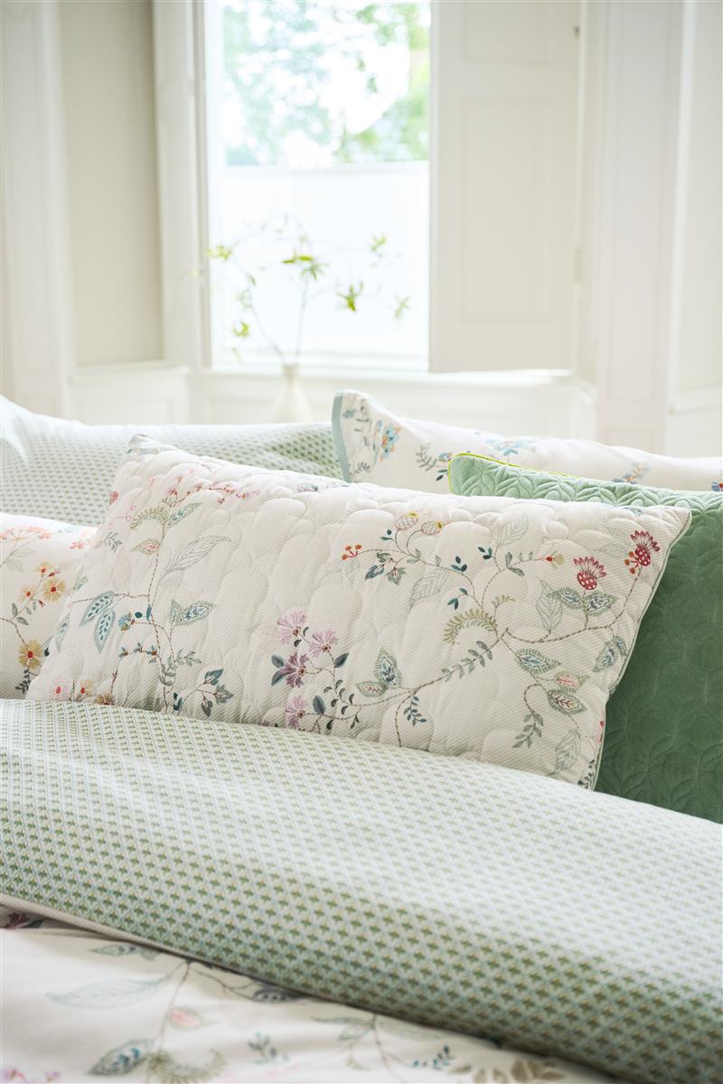 Pip Studio Kili Flower Quilted Decoratiekussen - Wit