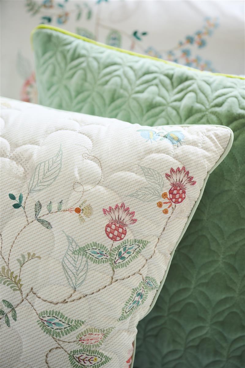 Pip Studio Kili Flower Quilted Decoratiekussen - Wit