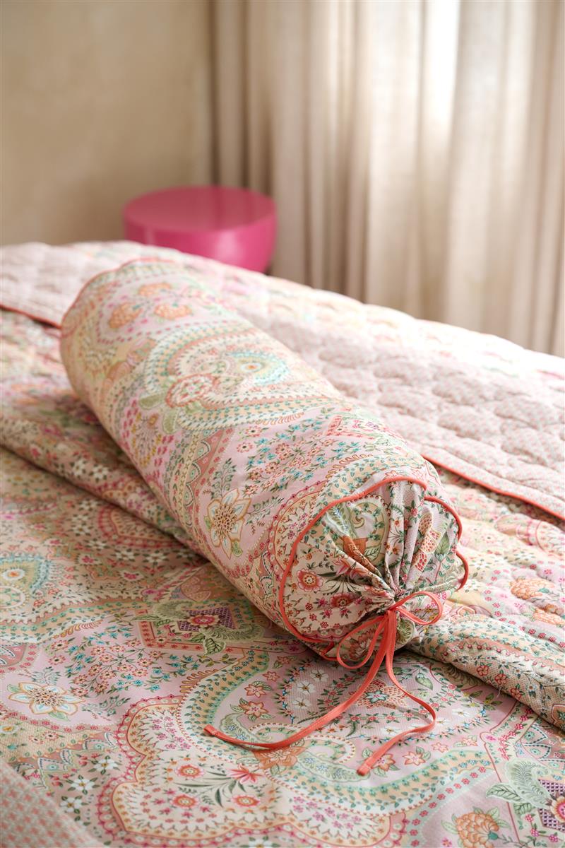 Pip Studio Jabali Flower Roll Decoratiekussen - Koraalrood