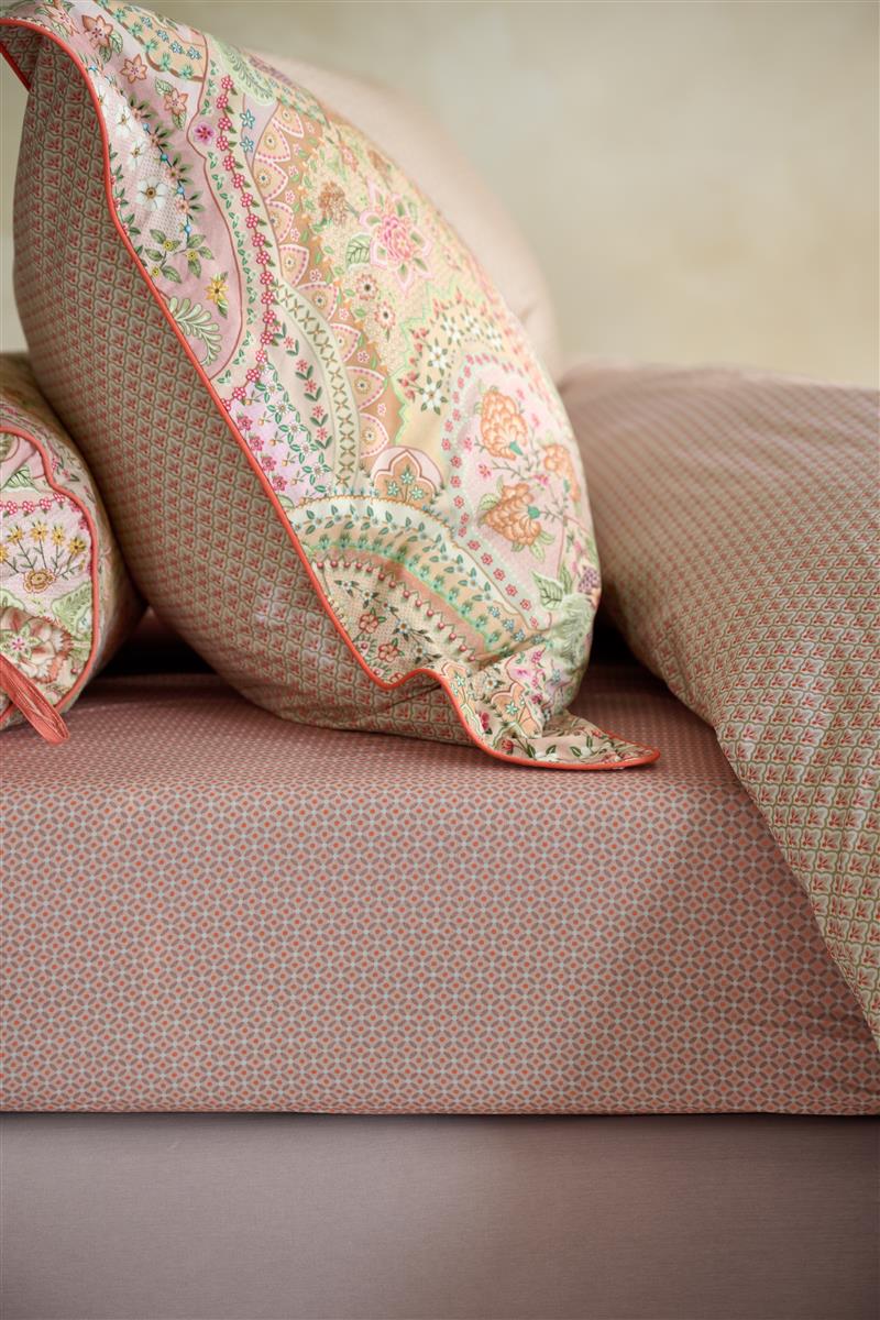 Pip Studio Hoeslaken - Percale katoen - Koraalrood