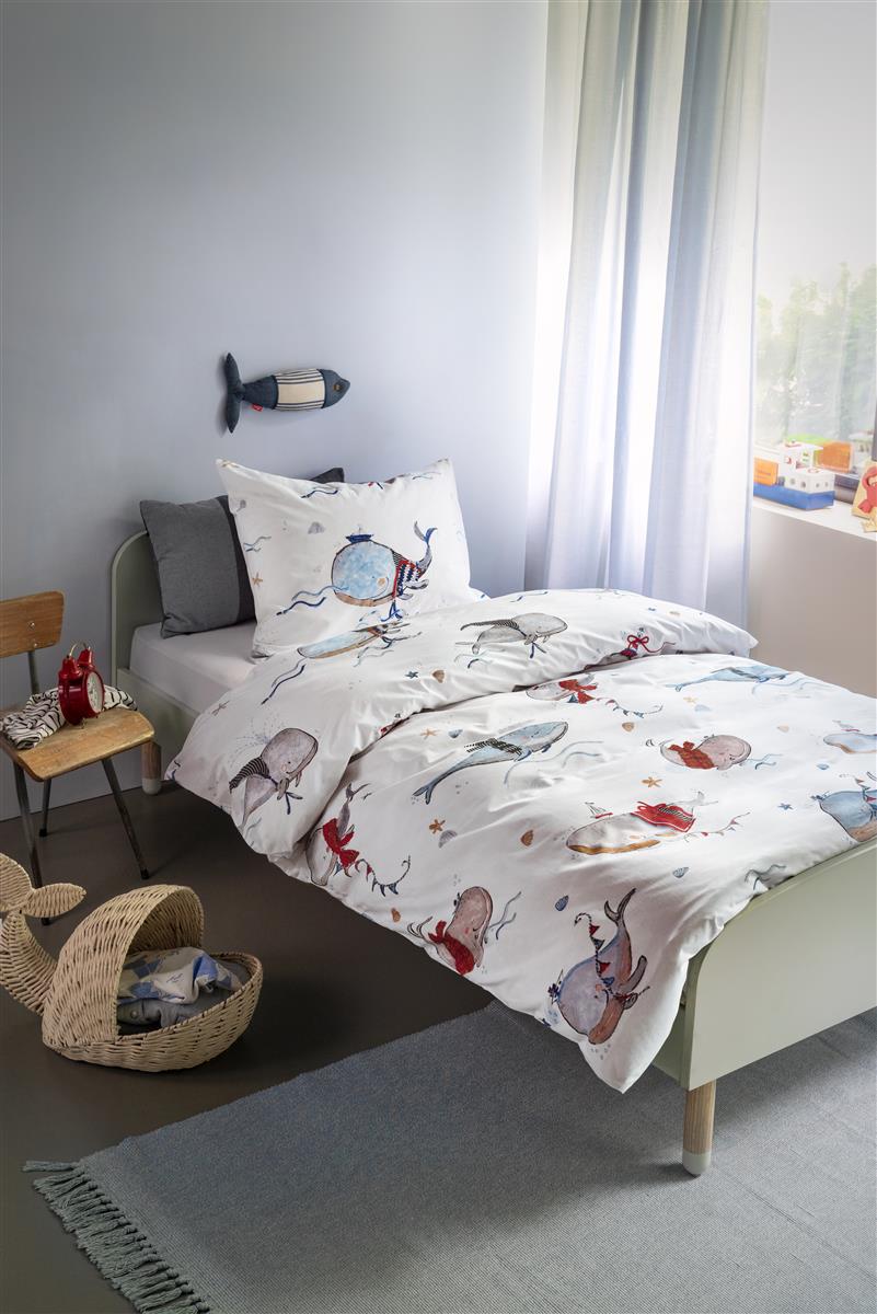Beddinghouse Kids Whaletastic duvet cover - Blue
