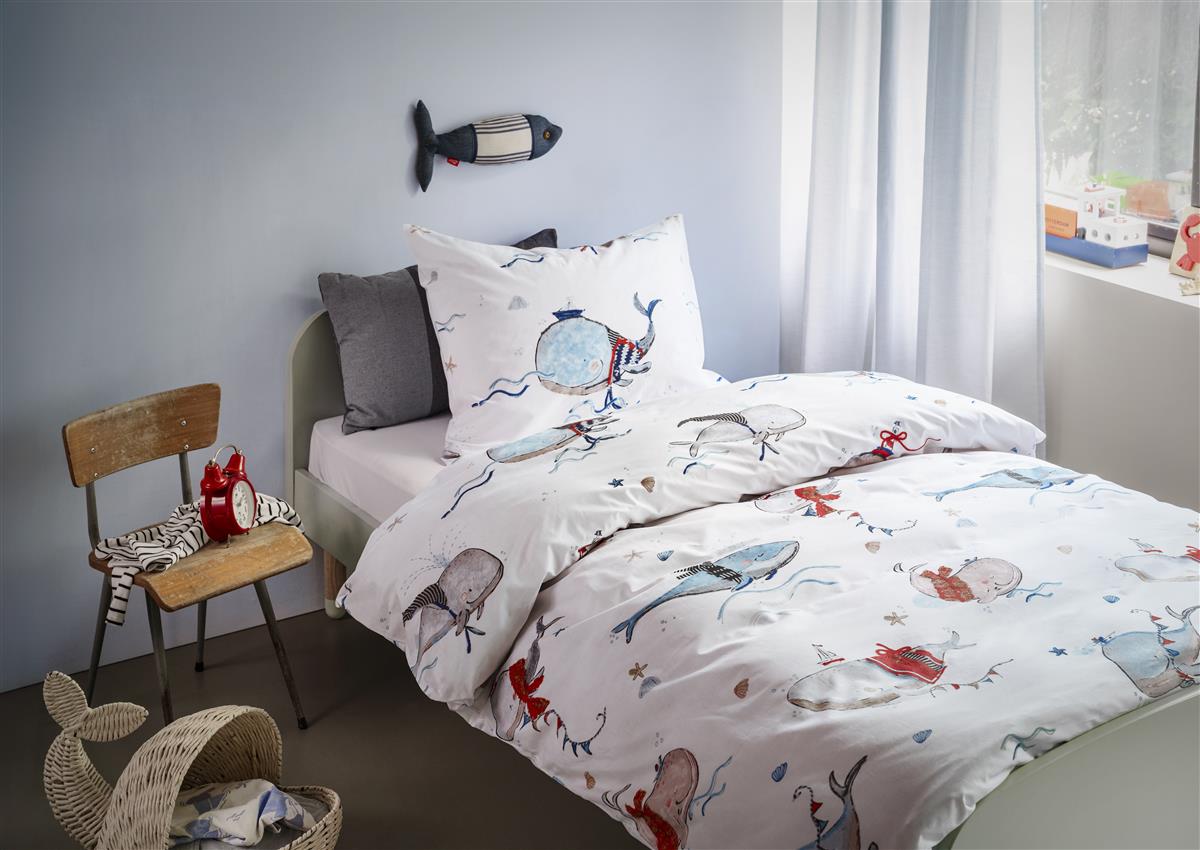 Beddinghouse Kids Whaletastic dekbedovertrek - Blauw
