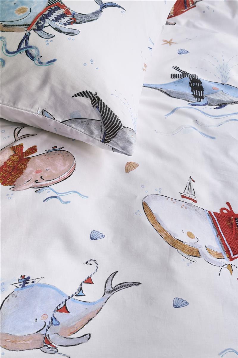 Beddinghouse Kids Whaletastic dekbedovertrek - Blauw