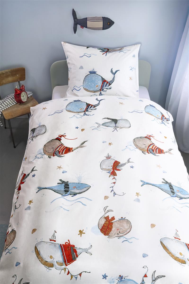 Beddinghouse Kids Whaletastic dekbedovertrek - Blauw