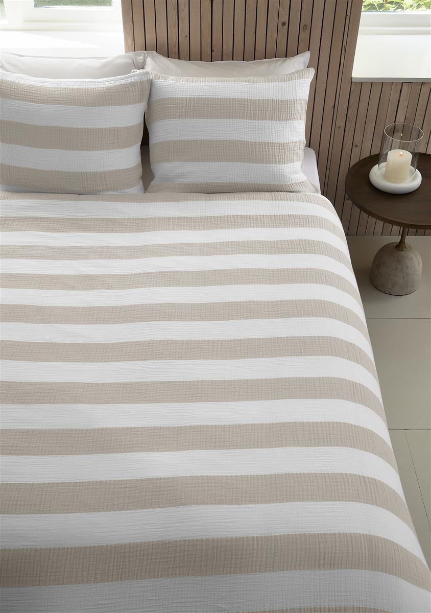 Riviera Maison Striped duvet cover - Sand