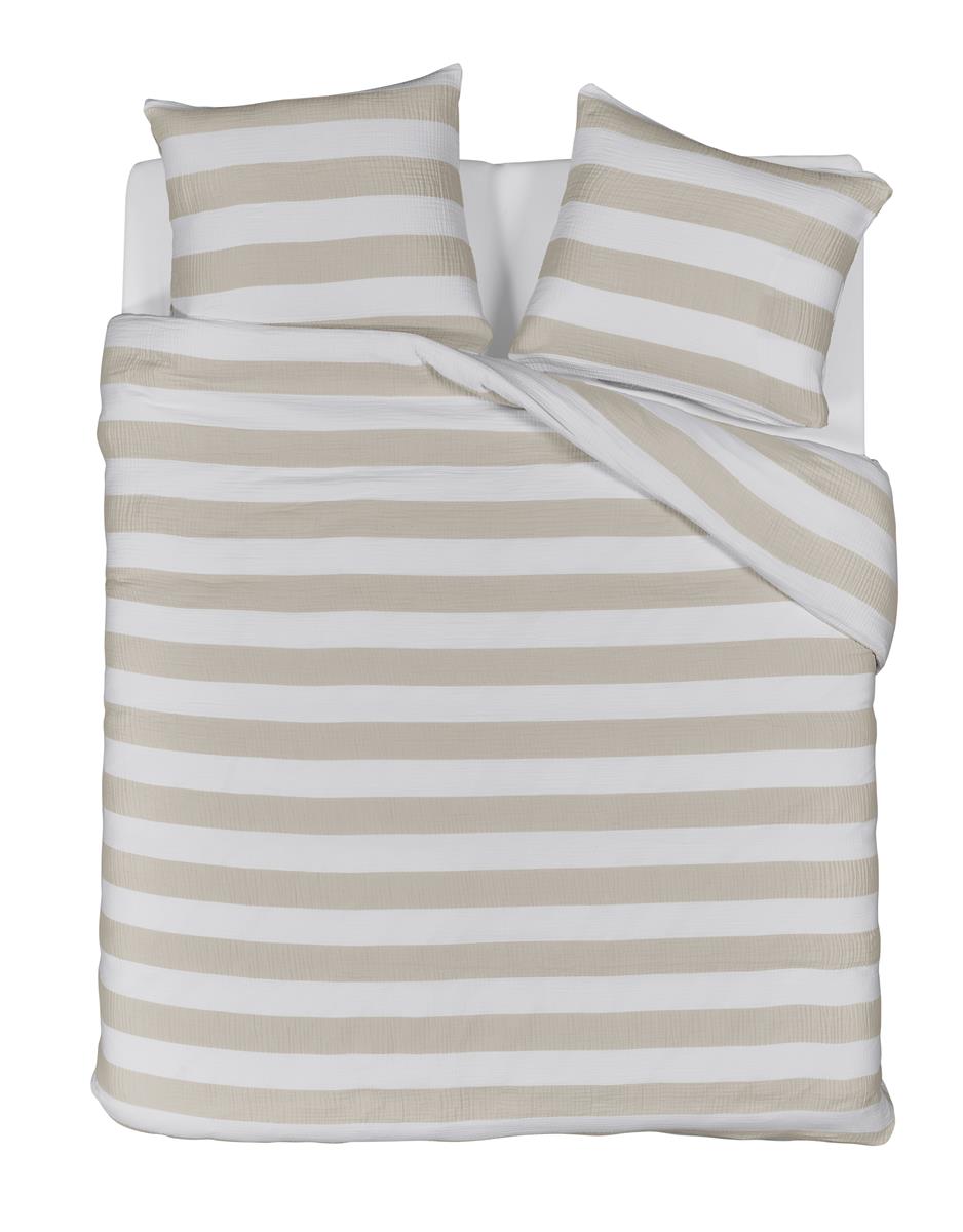 Riviera Maison Striped duvet cover - Sand