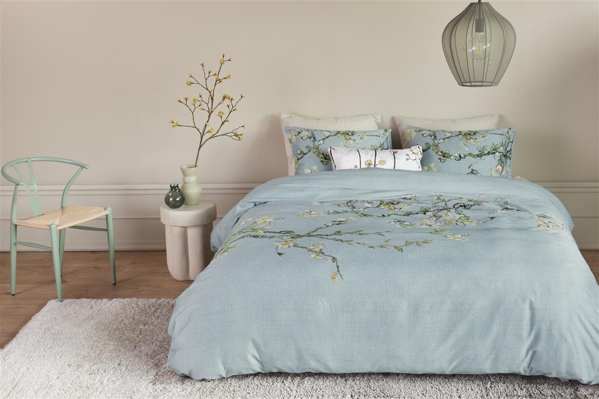 Beddinghouse x Van Gogh Museum Blossom dekbedovertrek - Blauw Grijs