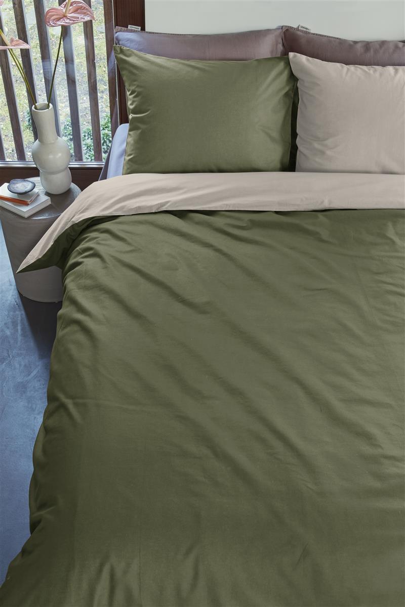 vtwonen Duo duvet cover - Olive green