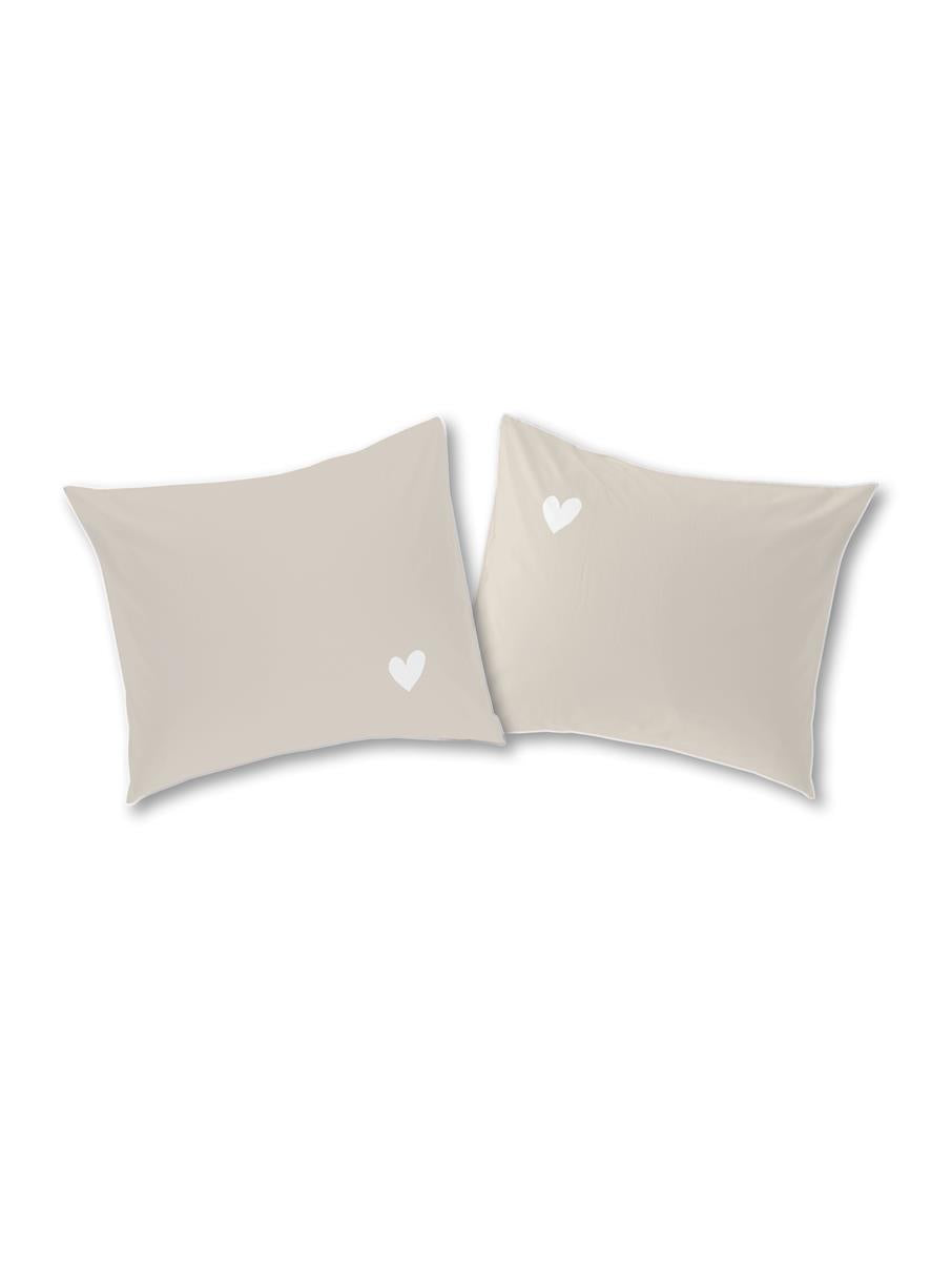 vtwonen Heart kussensloop set - Zand - set a 2