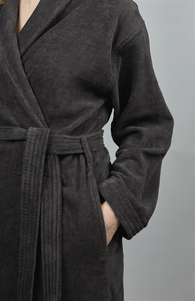 vtwonen Soft Embrace Bathrobe - Anthracite