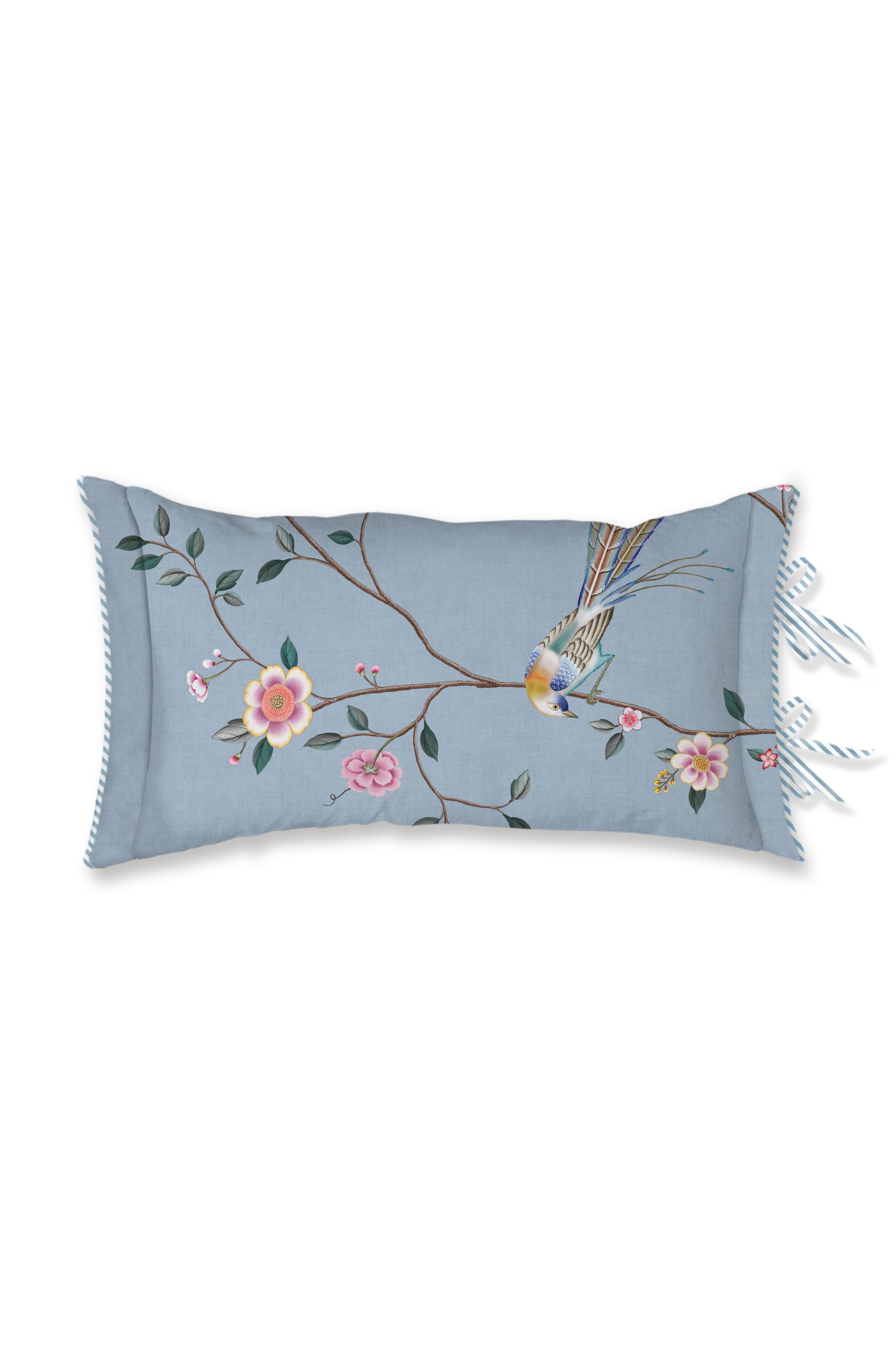 Pip Studio Bamboo Blossom Decorative Pillow - Light blue