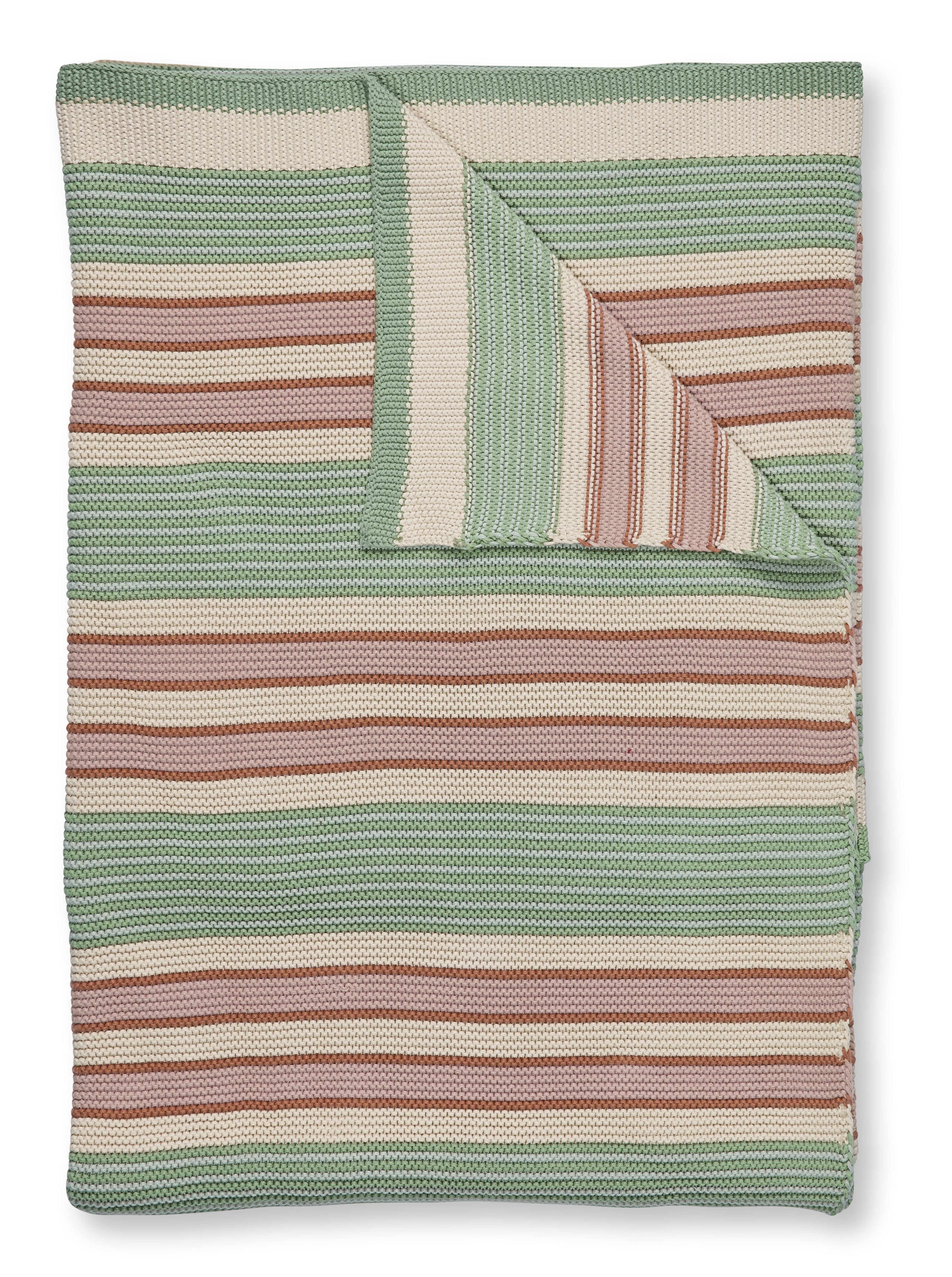 Pip Studio Bonsoir Combistripe Bedspread - Green