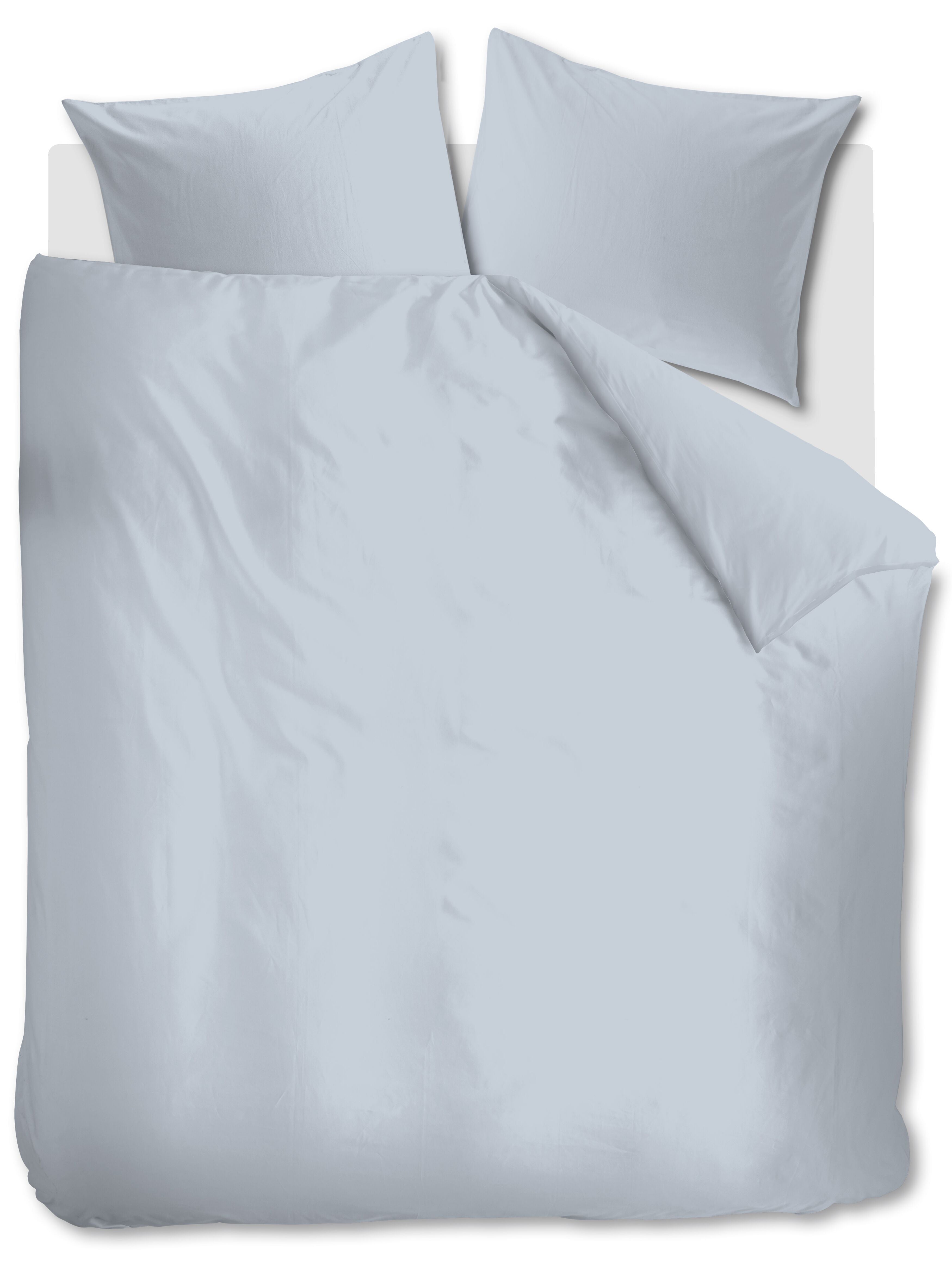 Cotton Uni Dekbedovertrek - Licht blauw