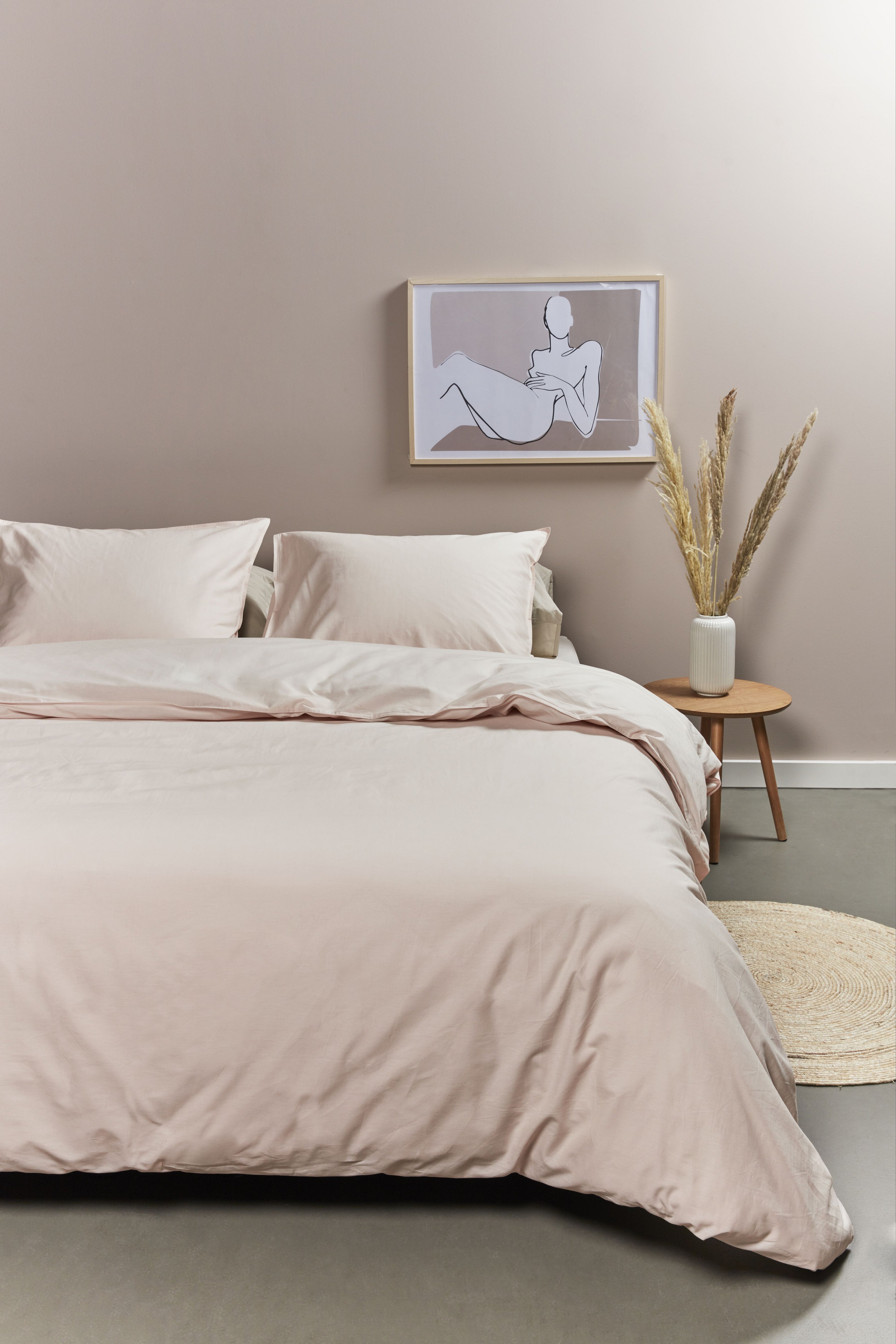 Ambiante Hoeslaken - katoen - Licht roze