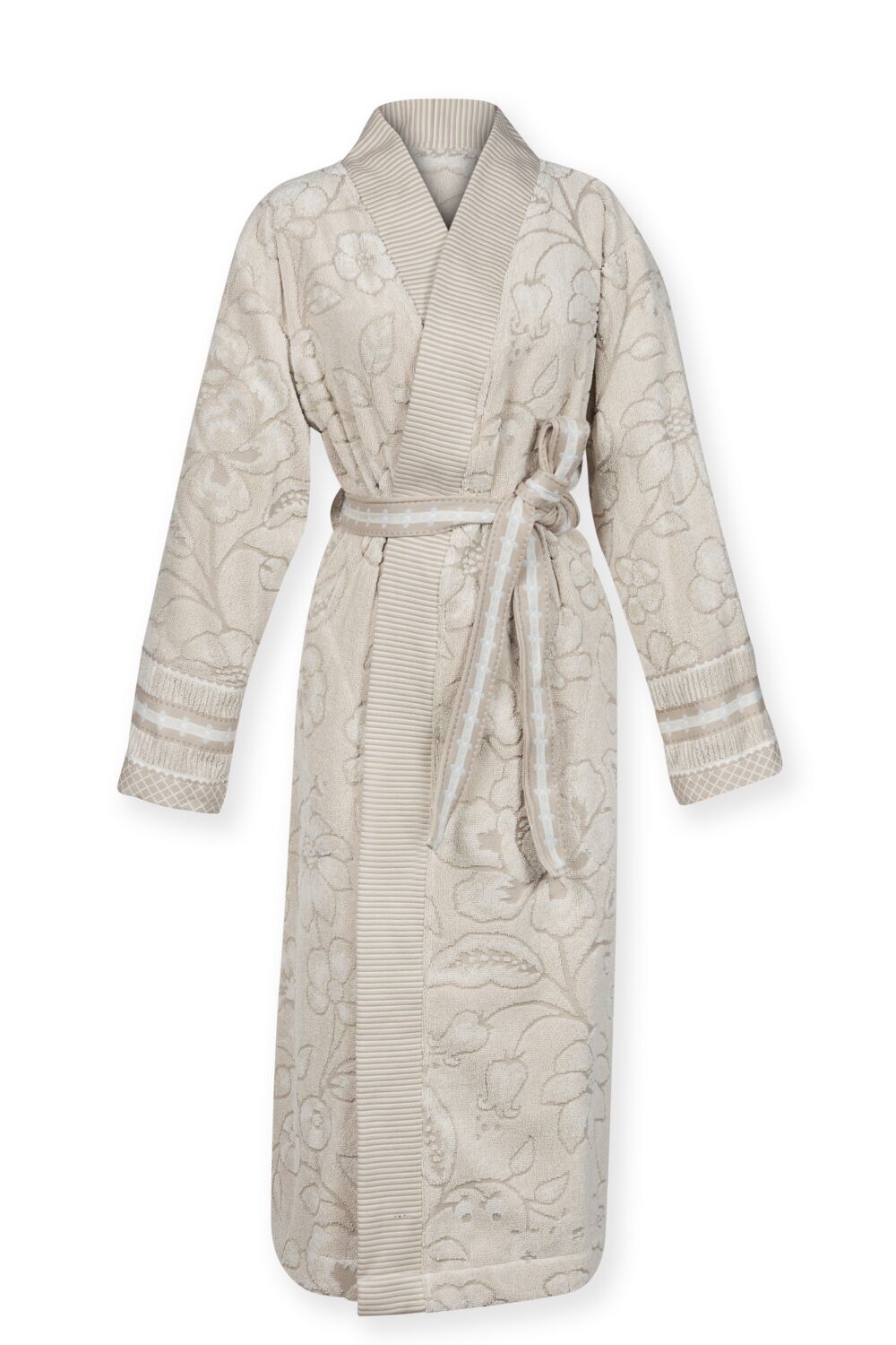 Pip Studio Jasmin Jacquard Bathrobe - Sand