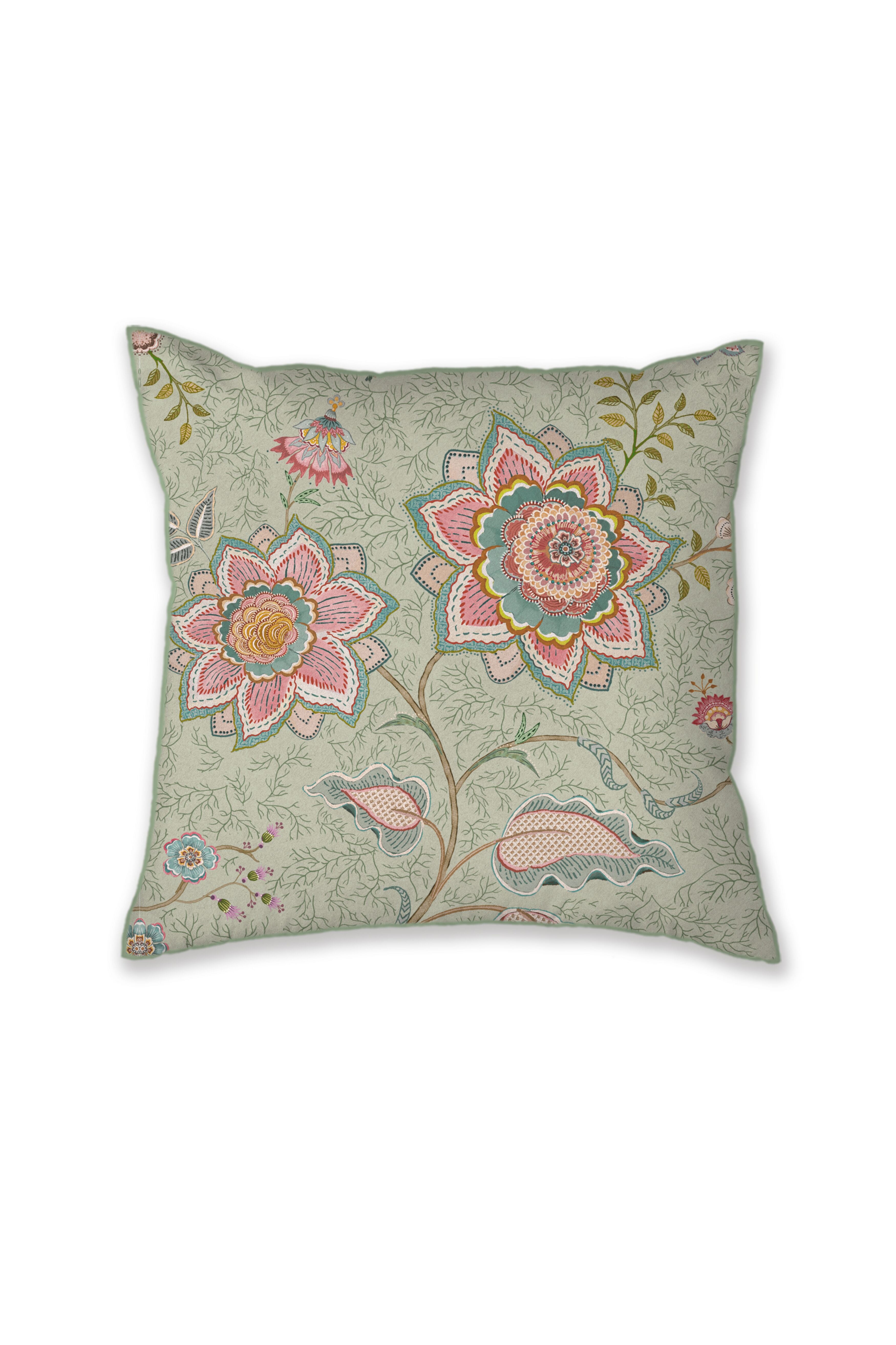 Pip Studio Mumbai Morning Decoratiekussen - Licht groen