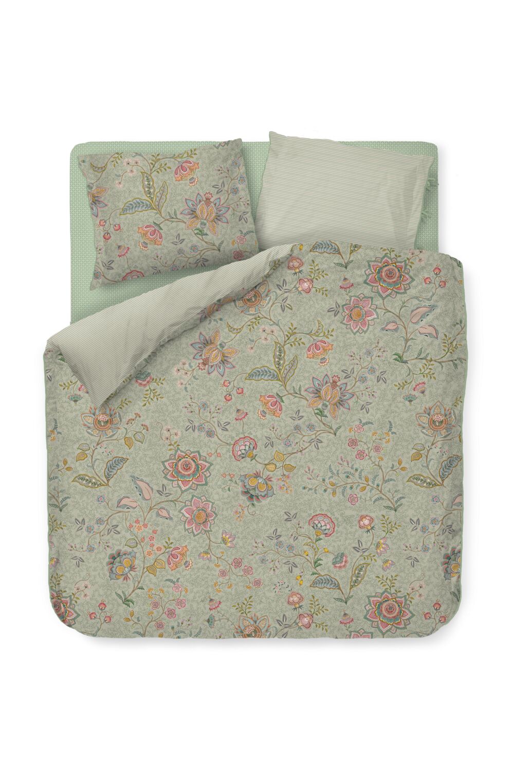 Mumbai Morning Duvet Cover - Light green