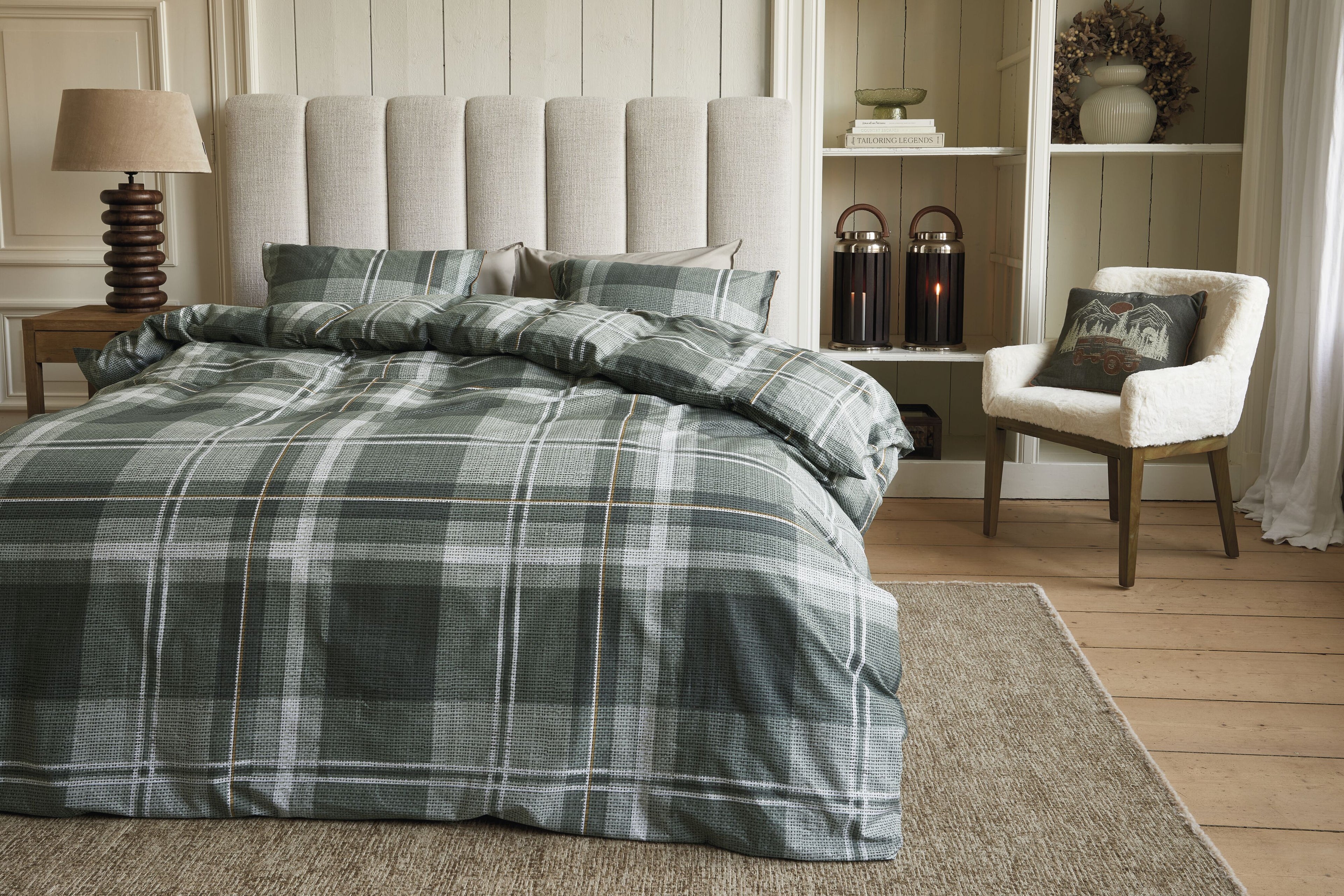 Tartan Check Duvet Cover - Green