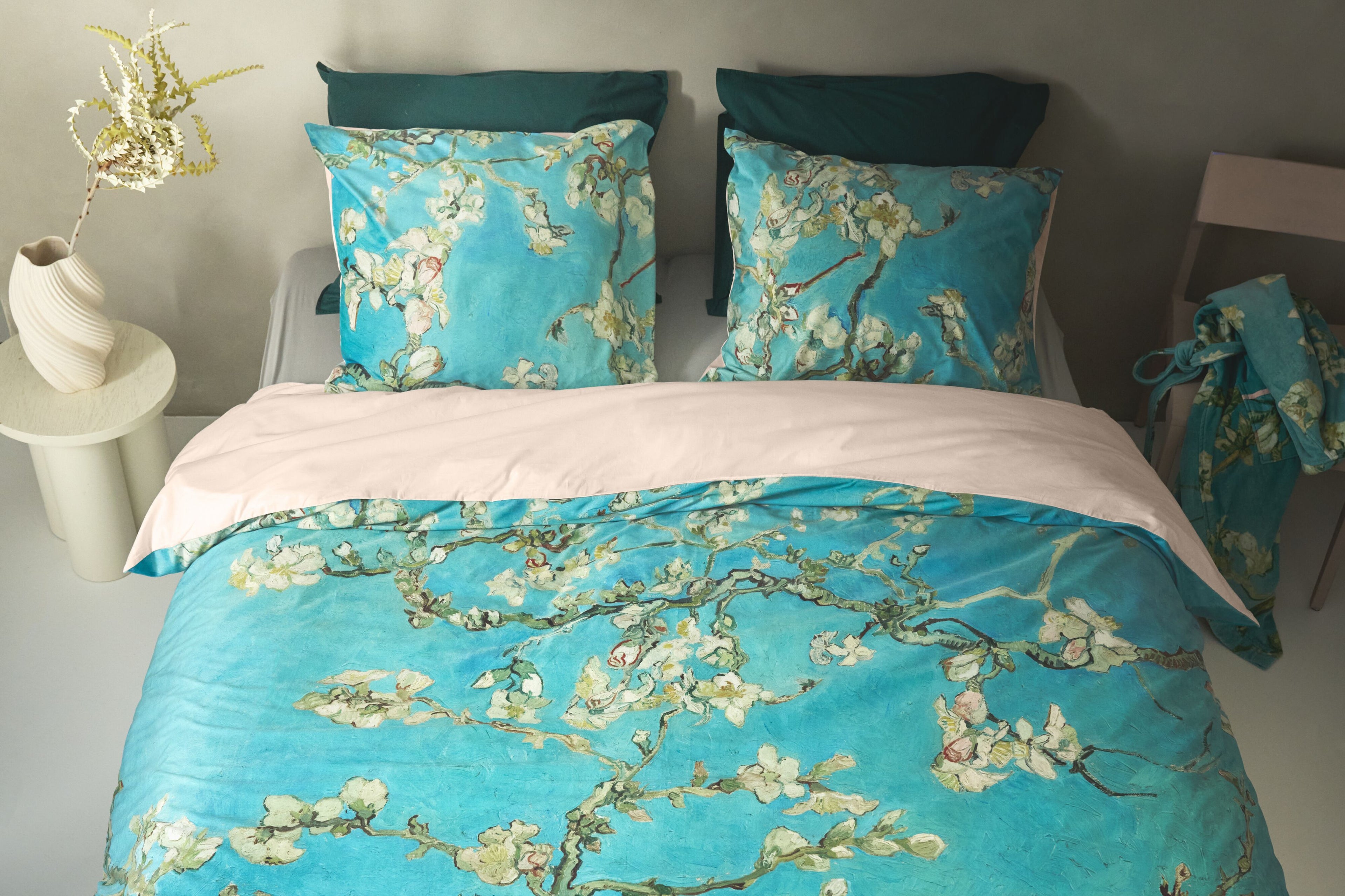 Almond Blossom De Velours Dekbedovertrek - Blauw