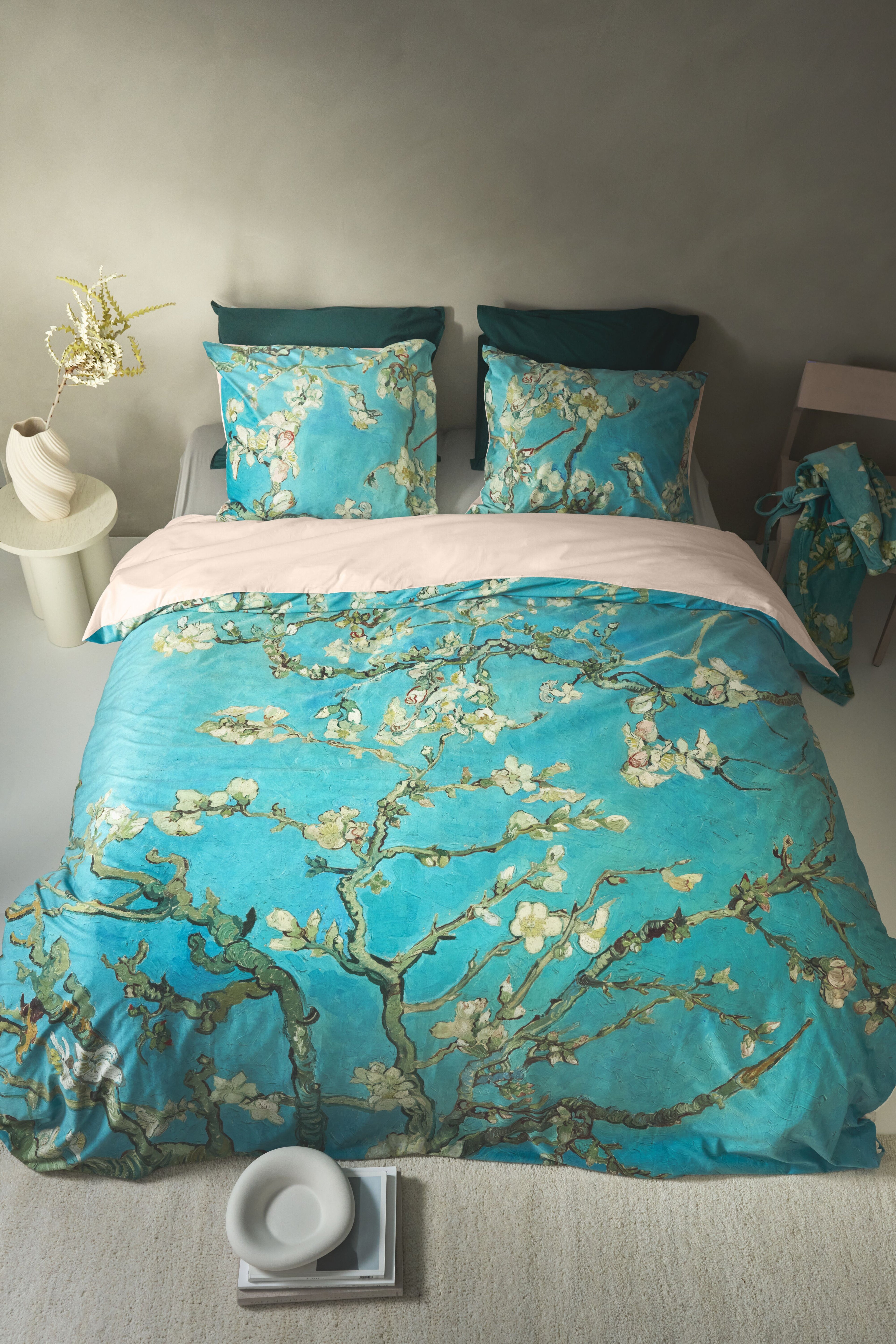 Almond Blossom De Velours Dekbedovertrek - Blauw