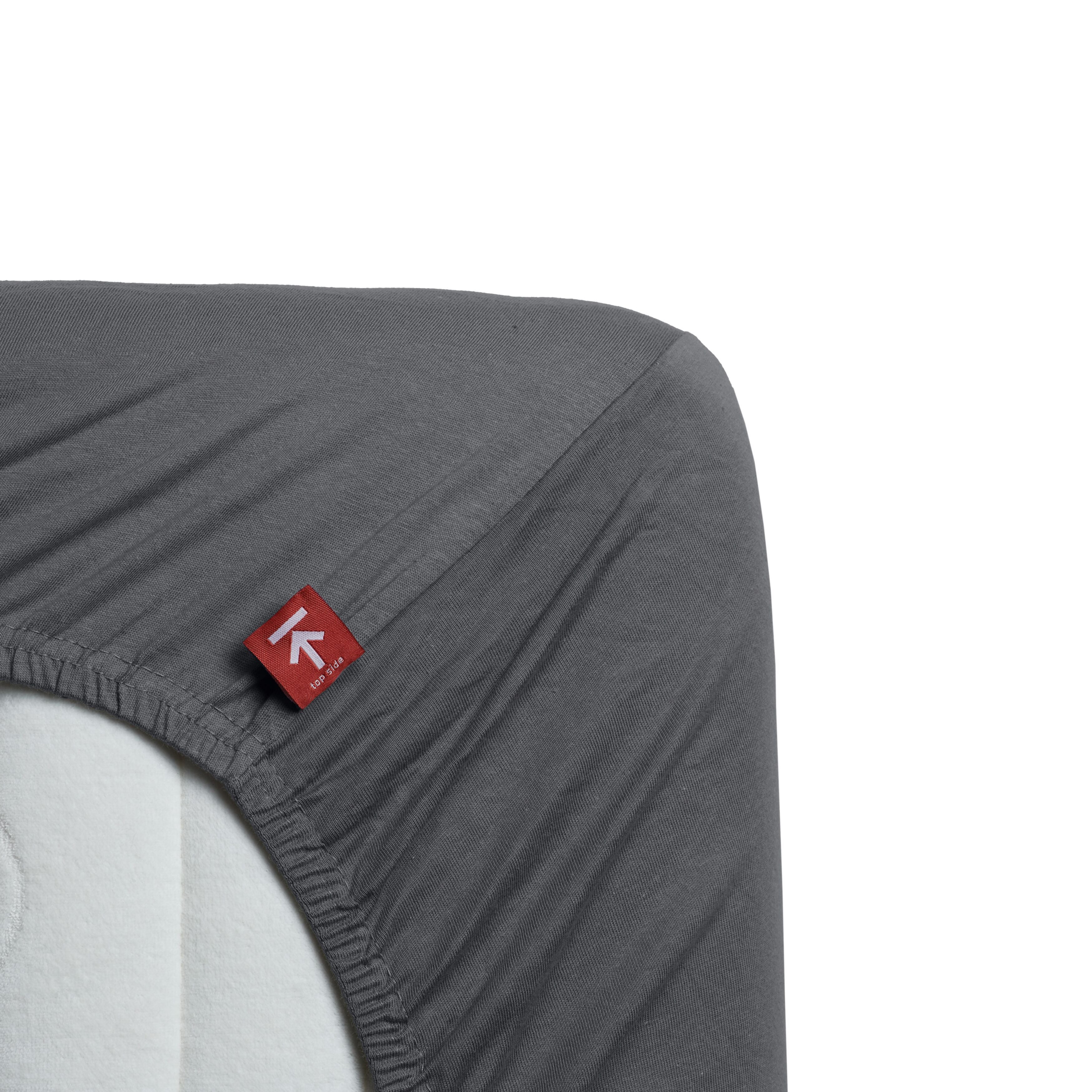 Jersey Super Stretch - Topper met split - Grijs