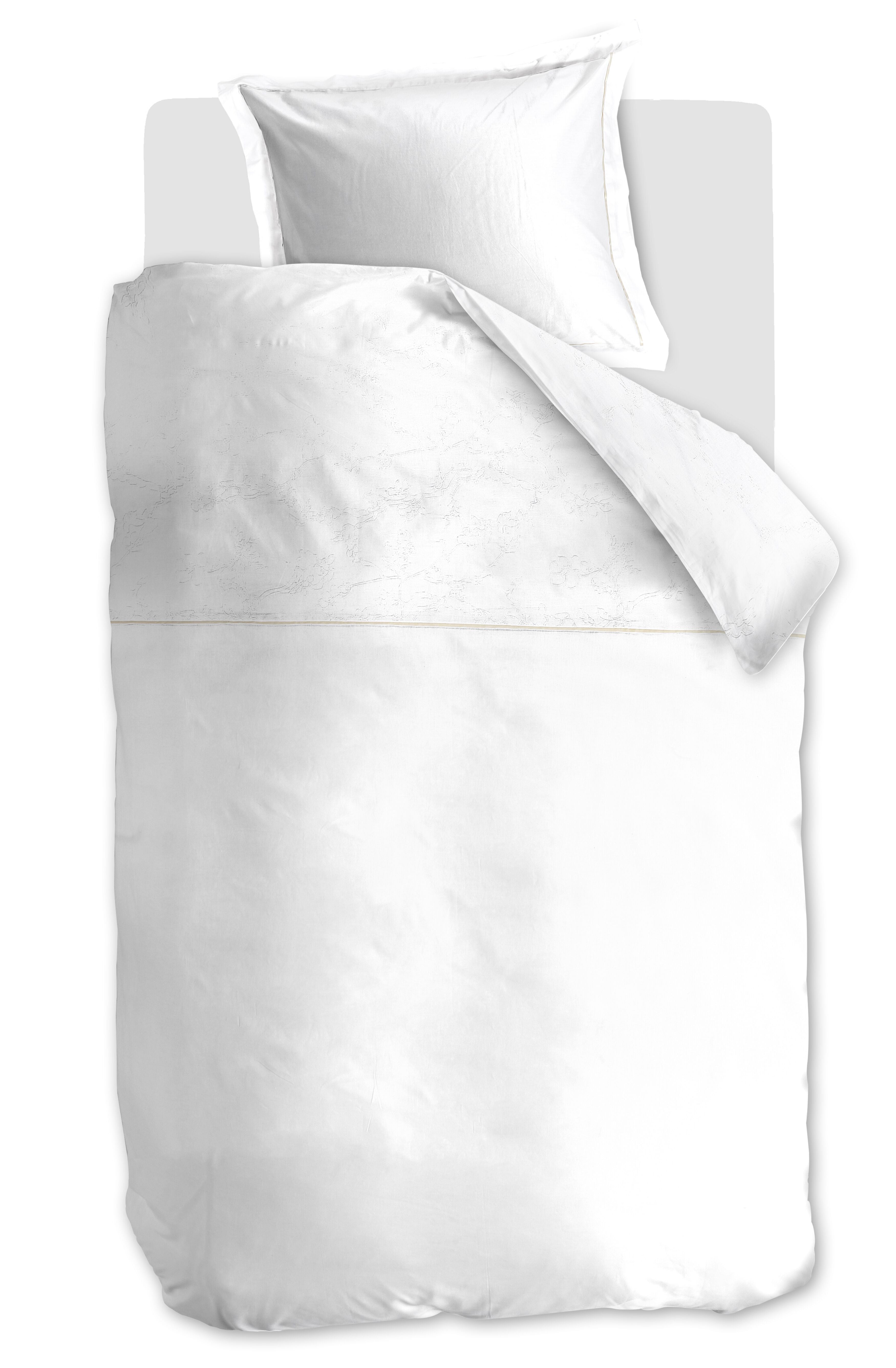 Broderie Fleurie Duvet Cover - White