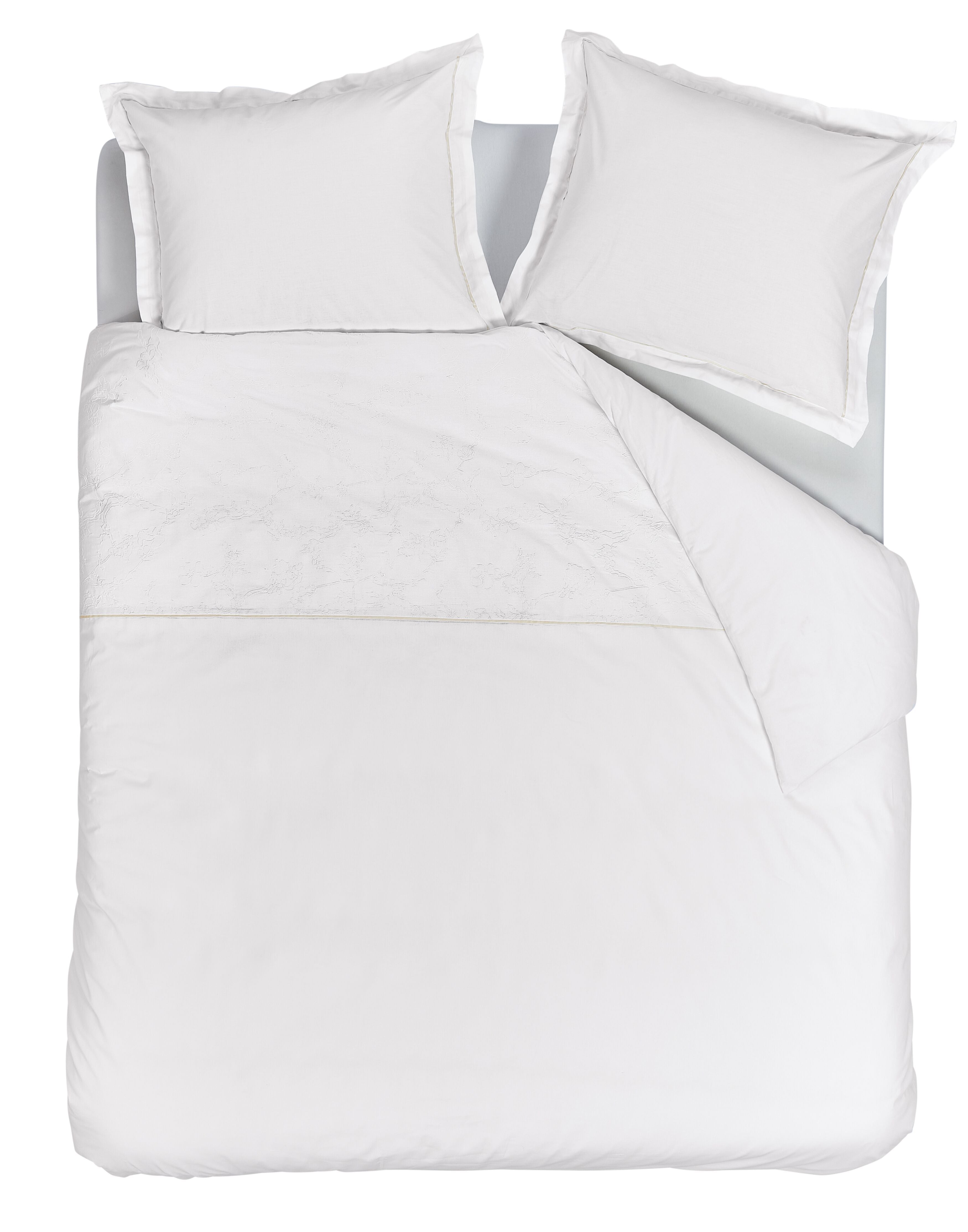 Broderie Fleurie Duvet Cover - White
