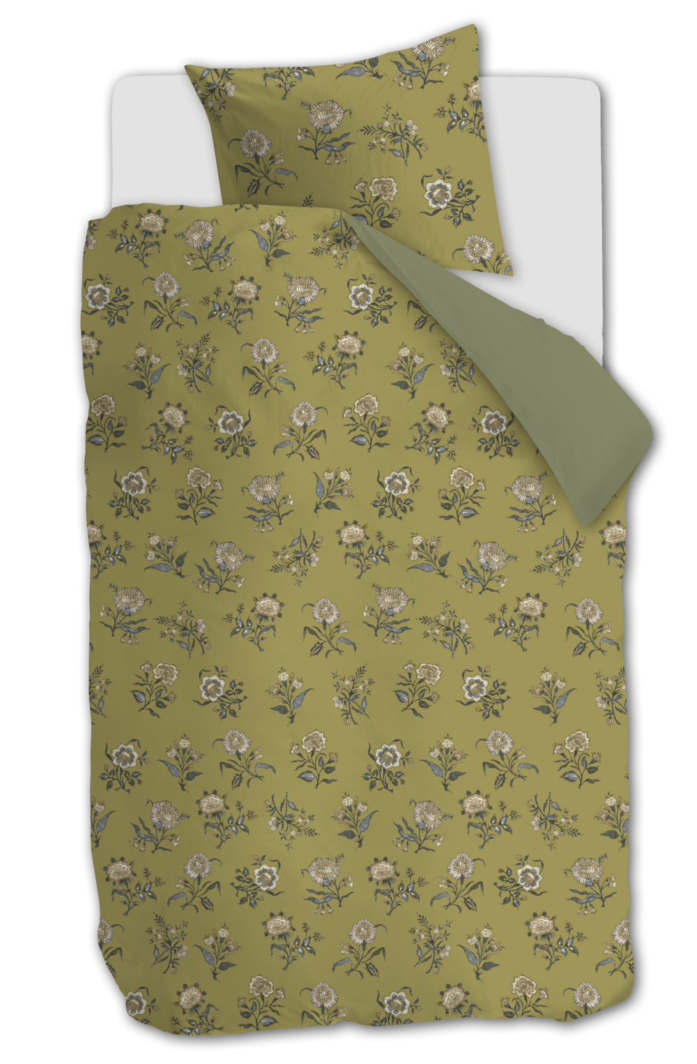 Bygone Duvet Cover - Olive Green